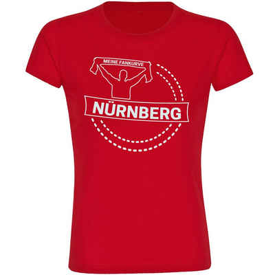 multifanshop T-Shirt Damen Nürnberg - Meine Fankurve - Frauen