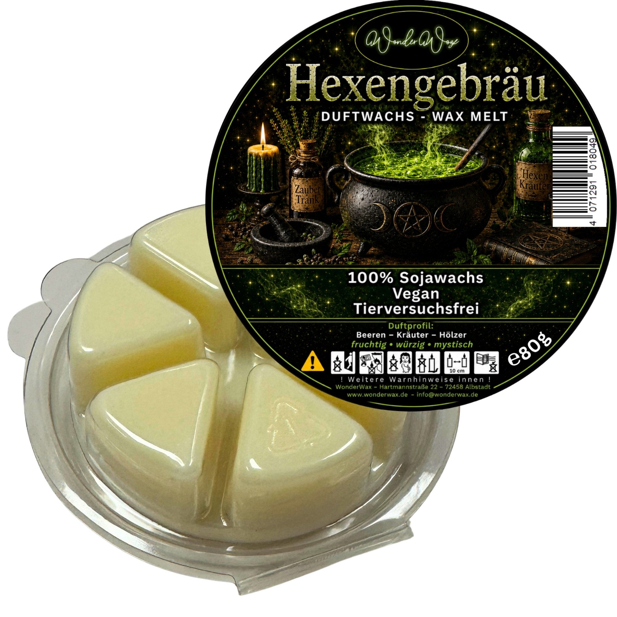 WonderWax Duftwachs WonderWax® Duftwachs Kreis 6 pcs (Forbidden Pumpkin), Duftrichtung: Hexengebräu