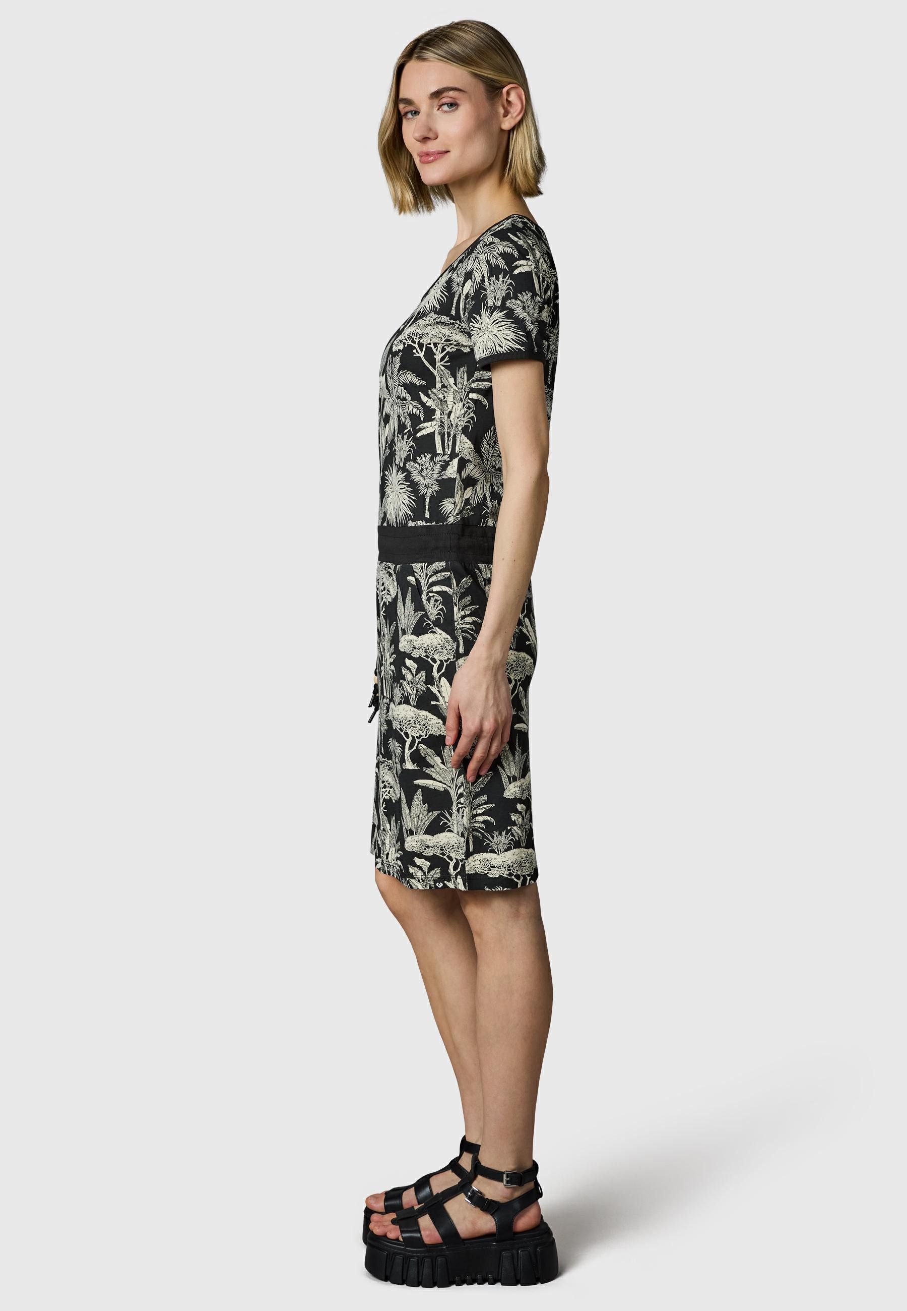 Ragwear Sommerkleid Baomi Tropic YOUMODO Gemustertes Kurzarm Kleid für Damen