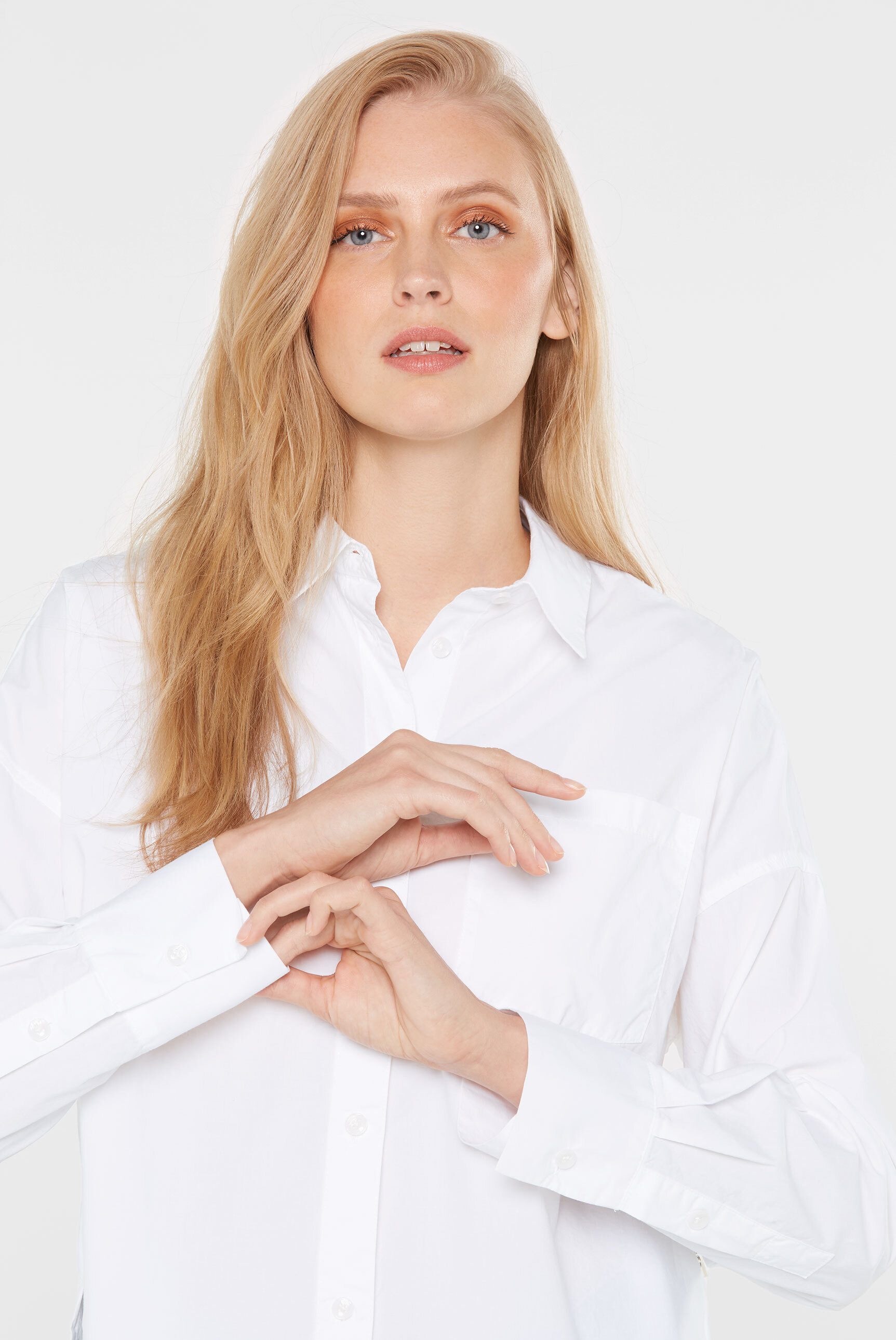 SENSES.THE LABEL Langarmbluse mit Seitenschlitze