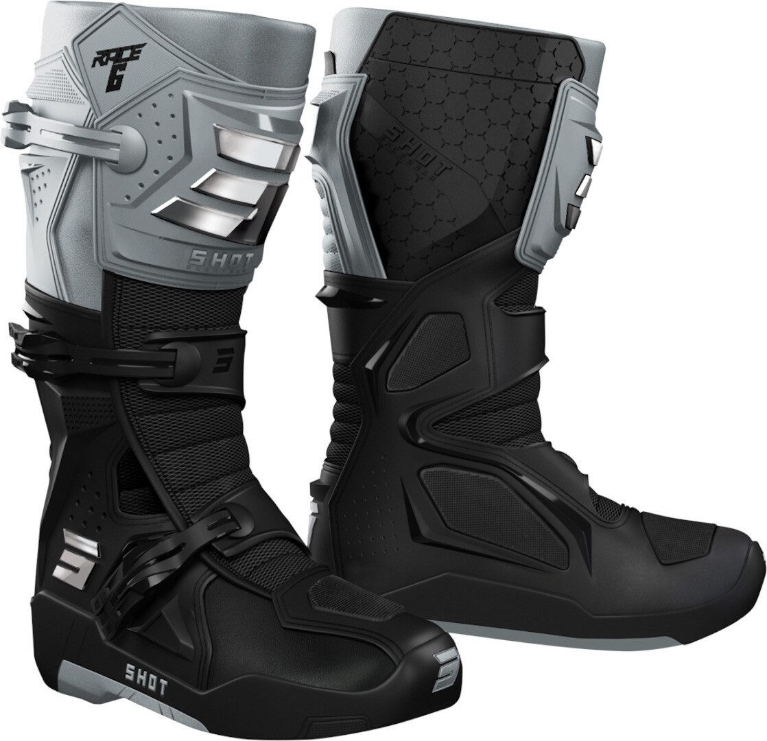 Shot Race 6 Motocross Stiefel Motorradstiefel Atmungsaktiv