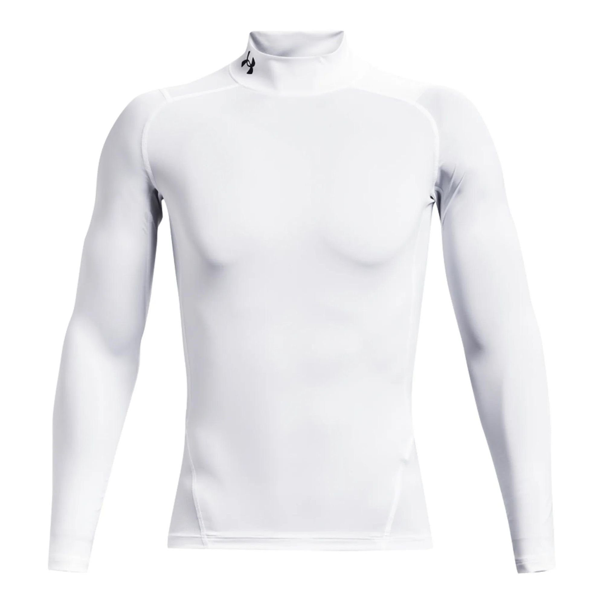 Herren Mock-Neck Armour Funktionsshirt Long Under HeatGear® Weiß Armour® Sleeve