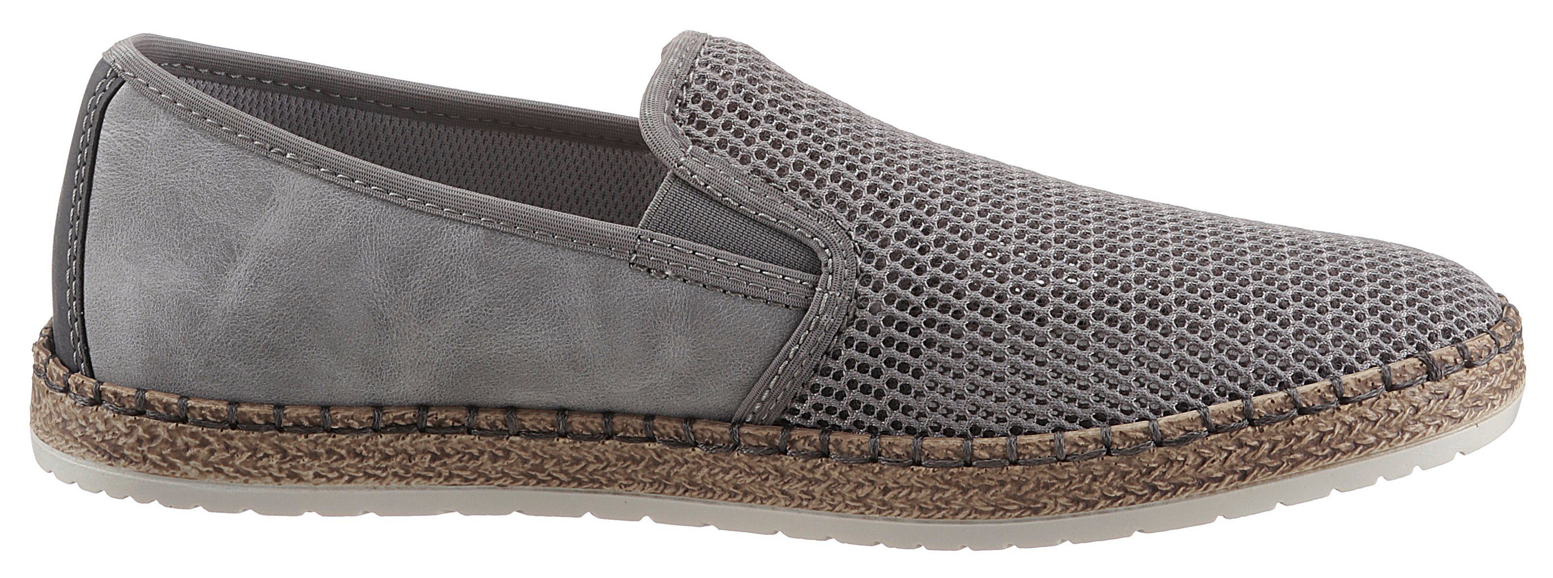 Rieker Espadrille Sommerschuh, Slipper, Freizeitschuh im Materialmix