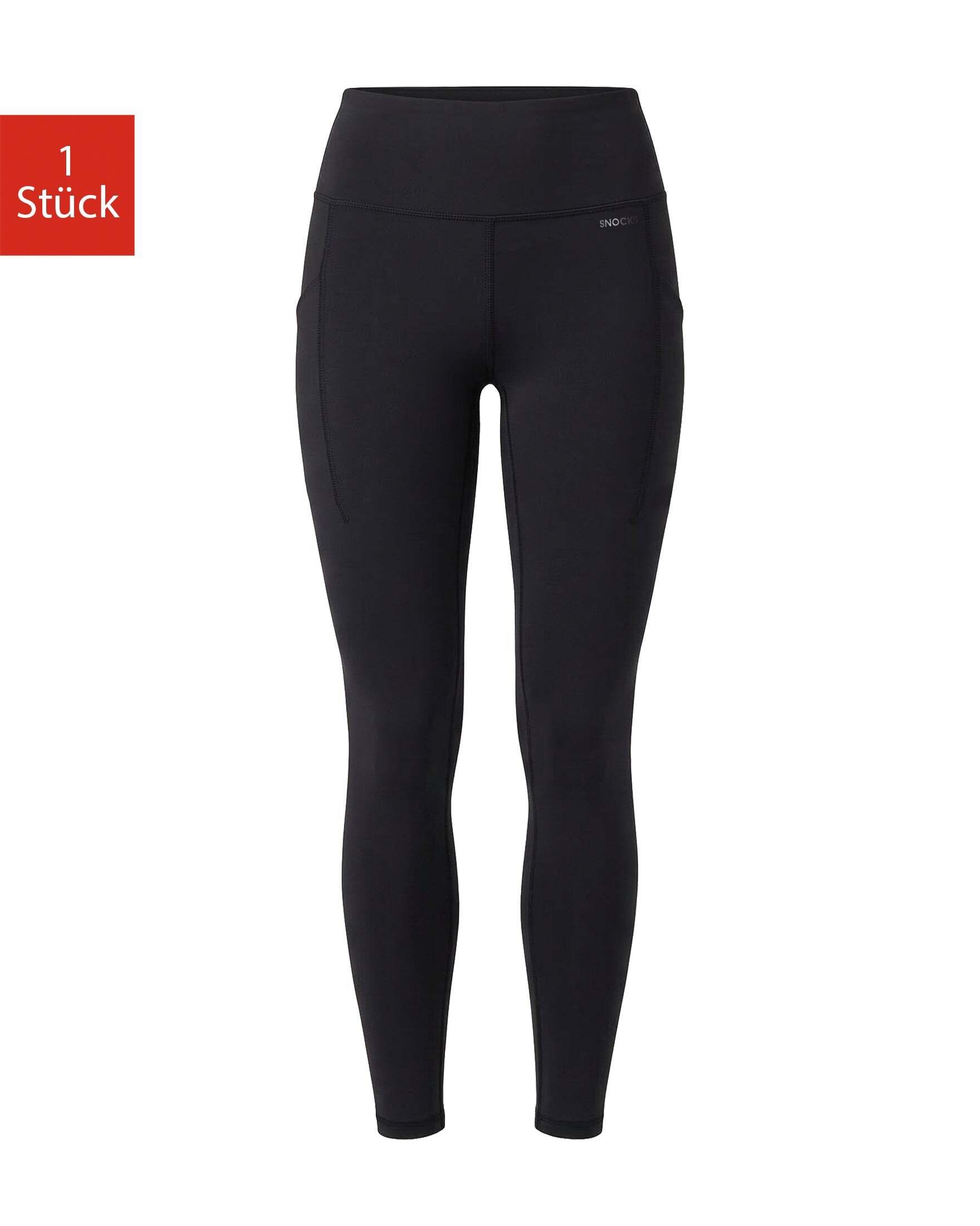 SNOCKS Highwaist Leggings High Waist Sportleggings mit Taschen (1-tlg) Leggings aus Premium-Material