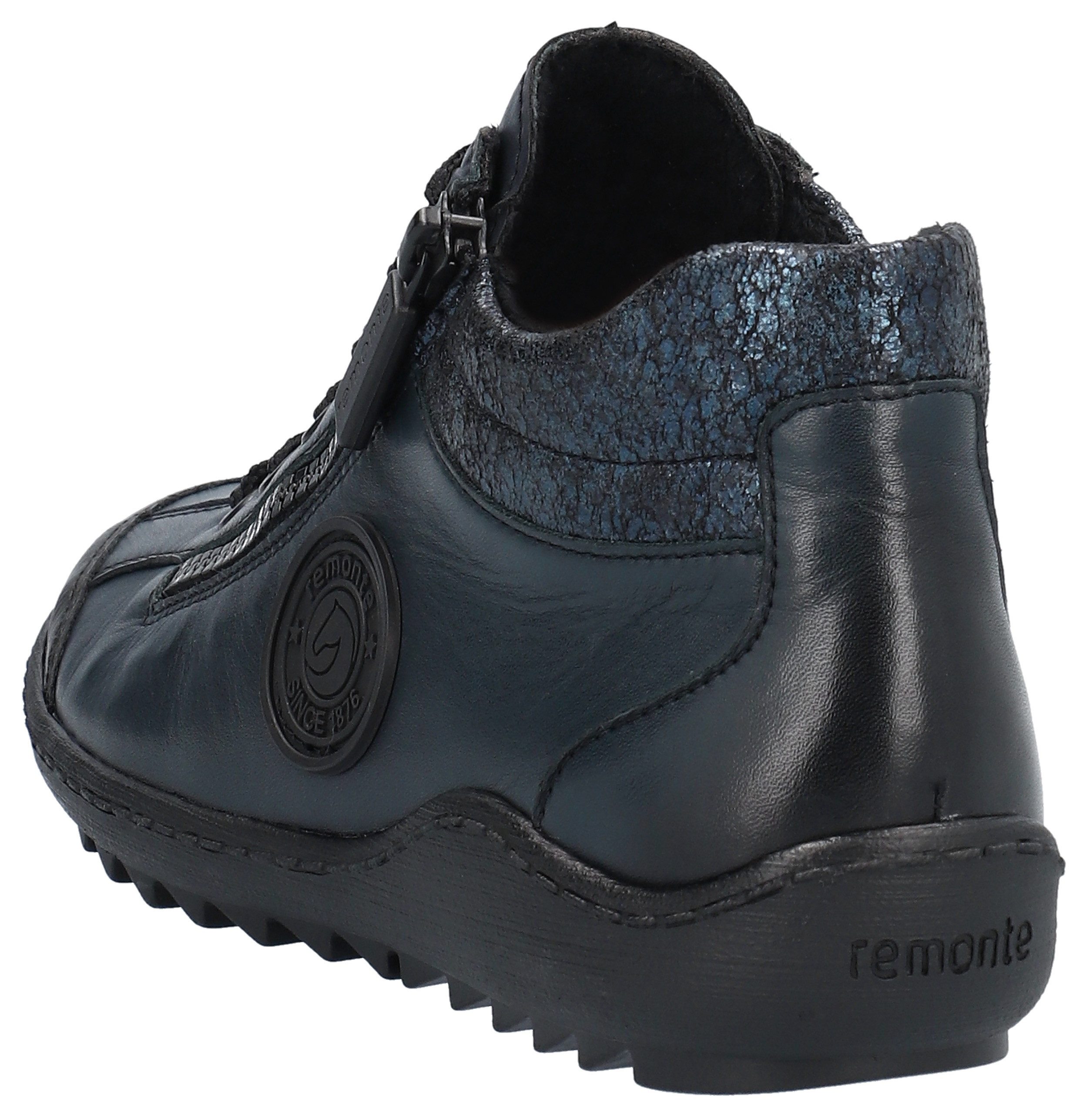 Remonte Schnürboots, Flats, Komfortschuh, Boots mit seitlichem Reißverschluss