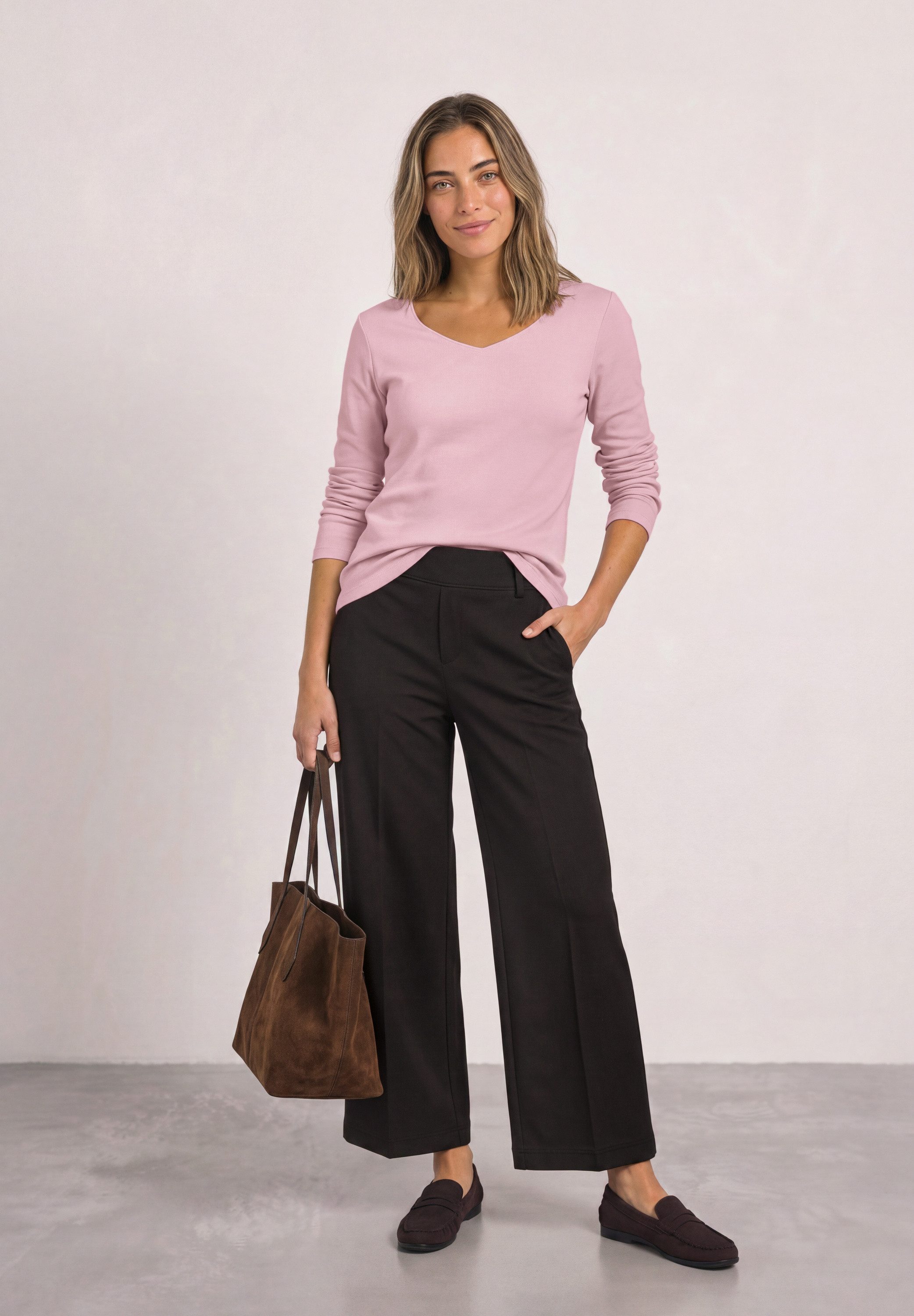 STREET ONE Langarmshirt in Unifarbe – Bild 3 von 5