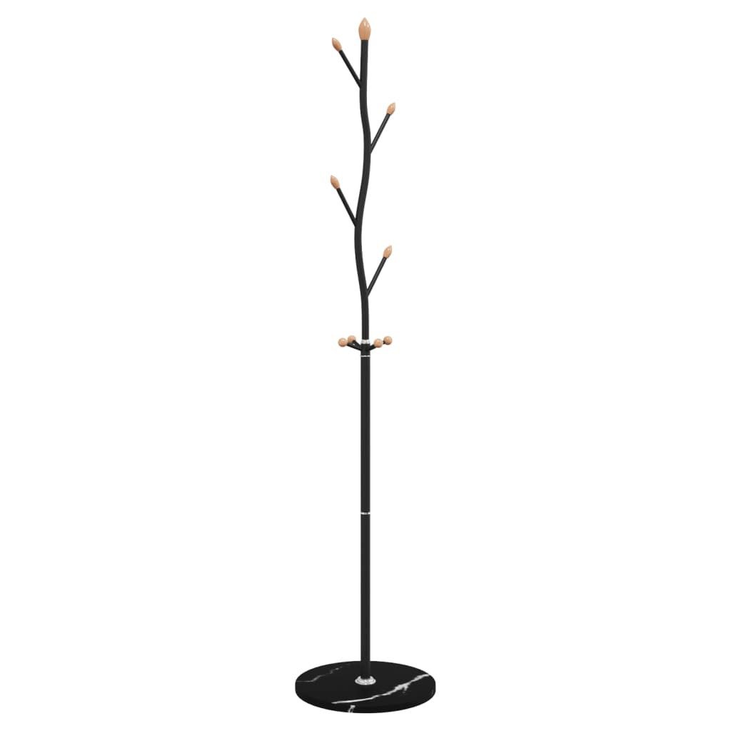 vidaXL Garderobenständer Garderobenständer Schwarz 177 cm Pulverbeschichtetes Eisen, (1 St)