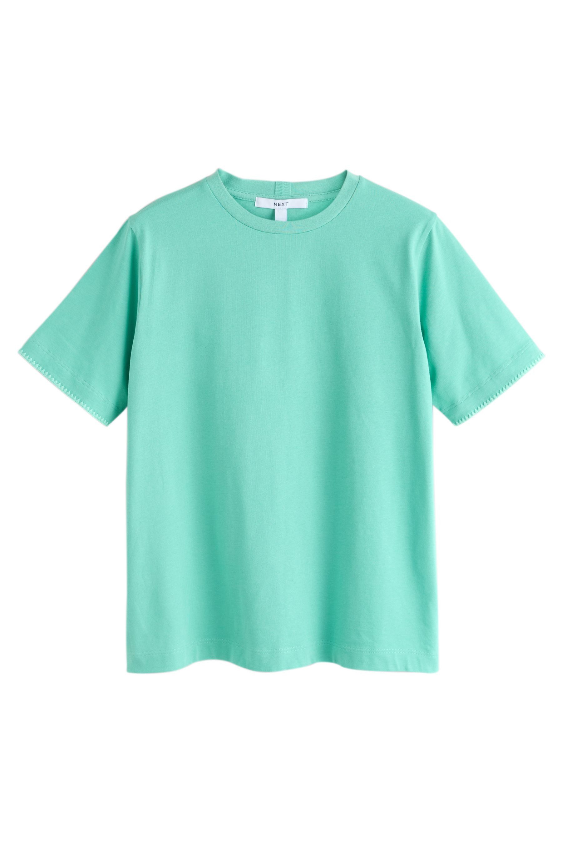 Next T-Shirt Schweres T-Shirt mit Rundhalsausschnitt (1-tlg) günstig online kaufen