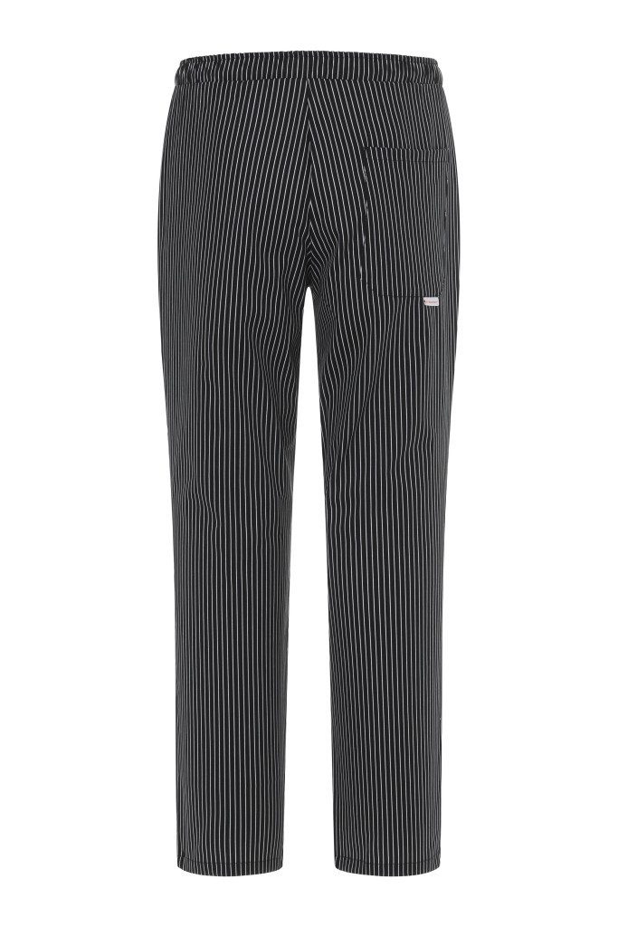 Karlowsky Fashion Arbeitshose KARLOWSKY Herren Schlupf/ Kochhose CARLO Schwarz Nadelstreifen