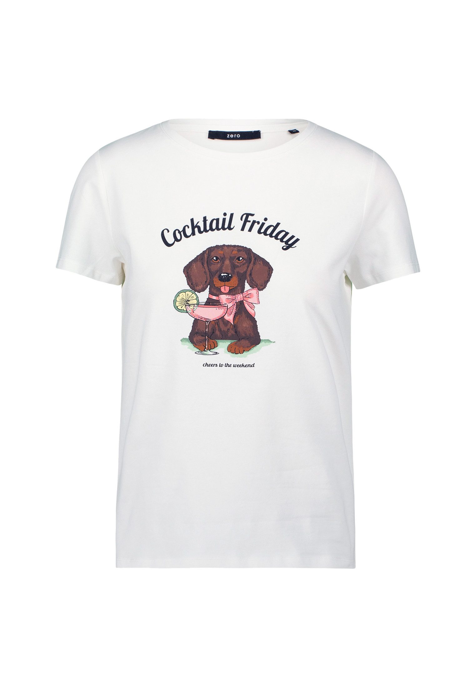 Zero Kurzarmshirt zero Shirt mit Dackelprint günstig online kaufen