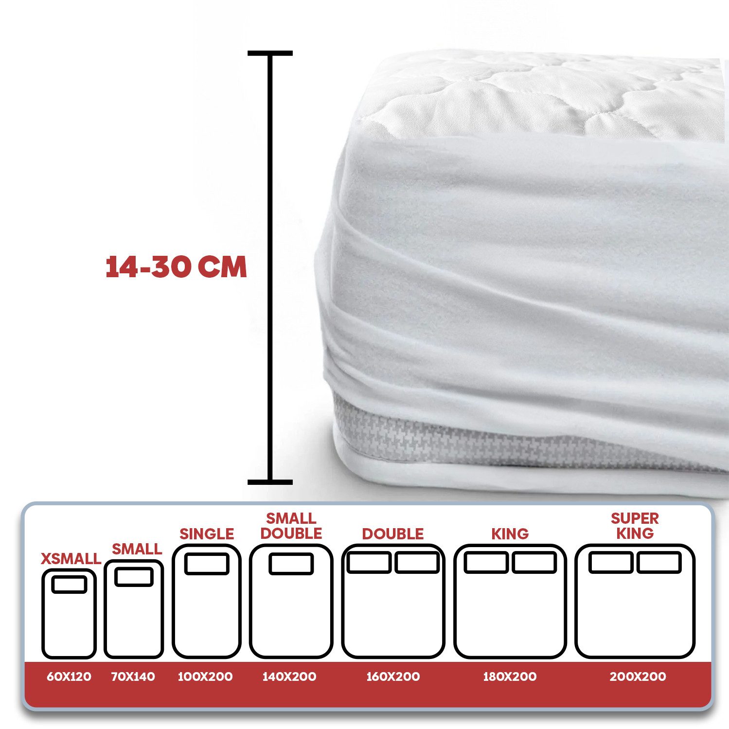 Inkontinenzauflage Wasserdichter Matratzenschoner Matratzenauflage Nässeschutz Eve Textile GmbH, Wasserdicht, Auflage, Rundumgummizug, Elastisch, Matratzen, Schoner