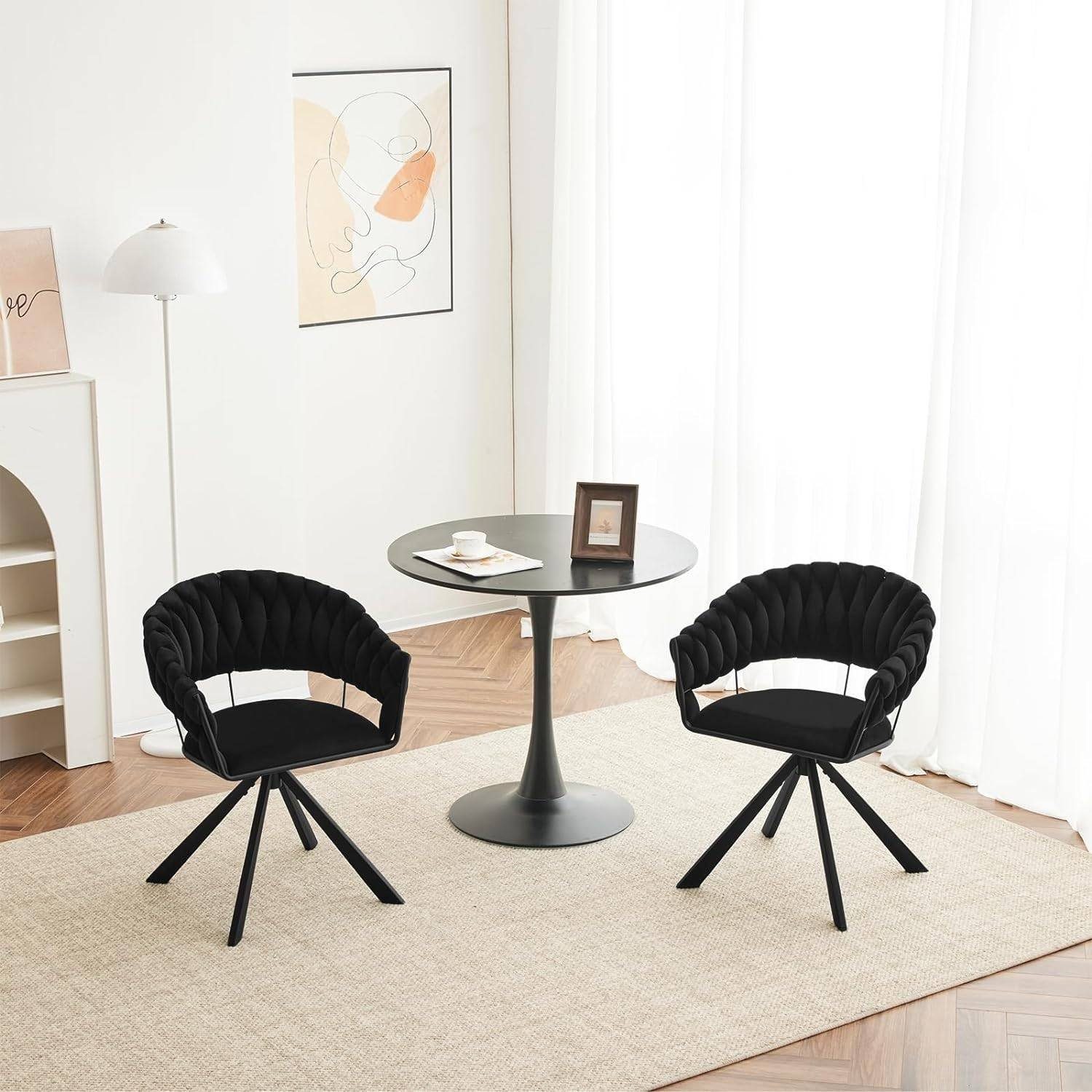 EUGAD Esszimmerstuhl (2 St), drehbar, modern, Samt Stuhl, Polsterstuhl günstig online kaufen