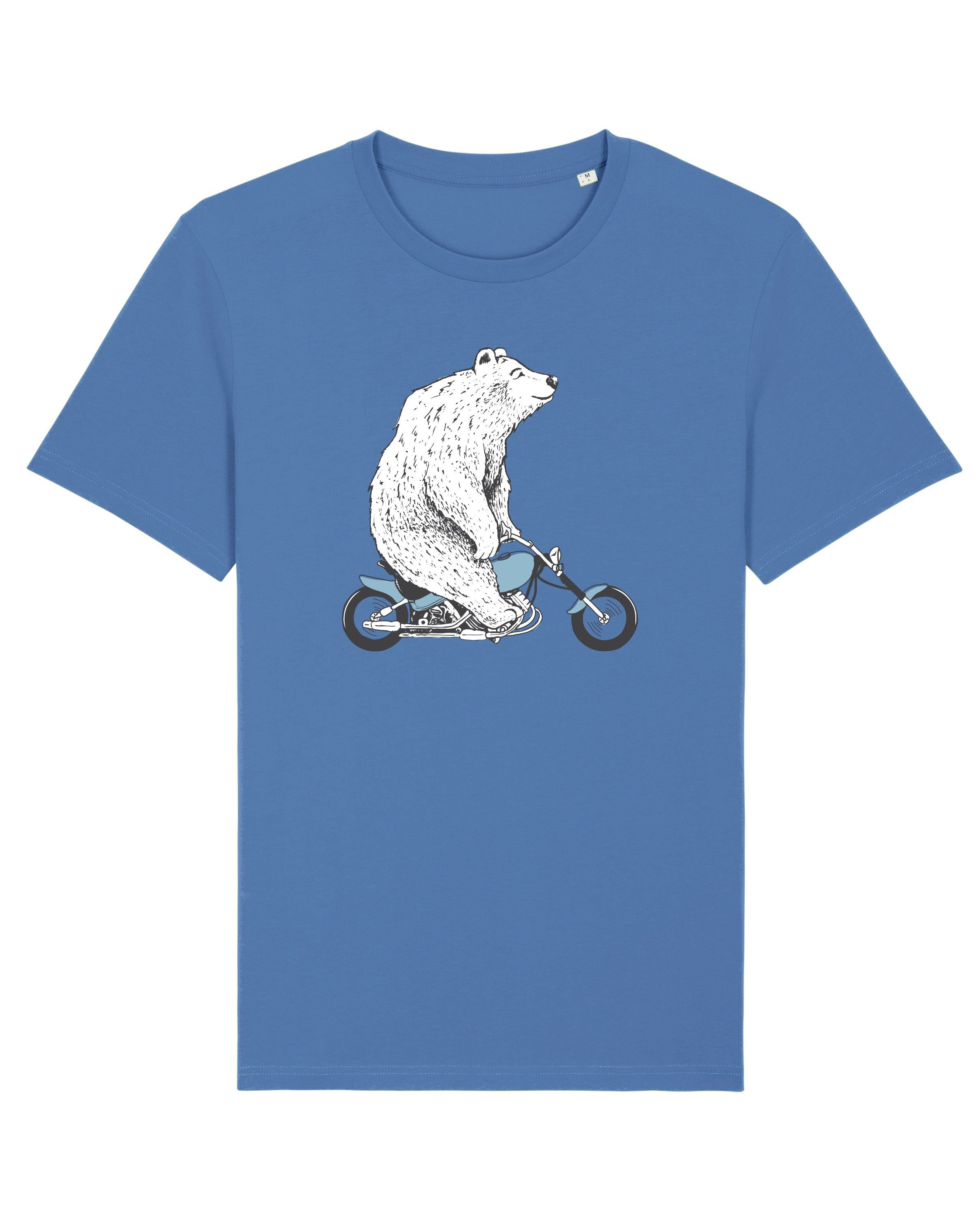 wat? Apparel Print-Shirt Blue Bike Bär auf (1-tlg) Bright