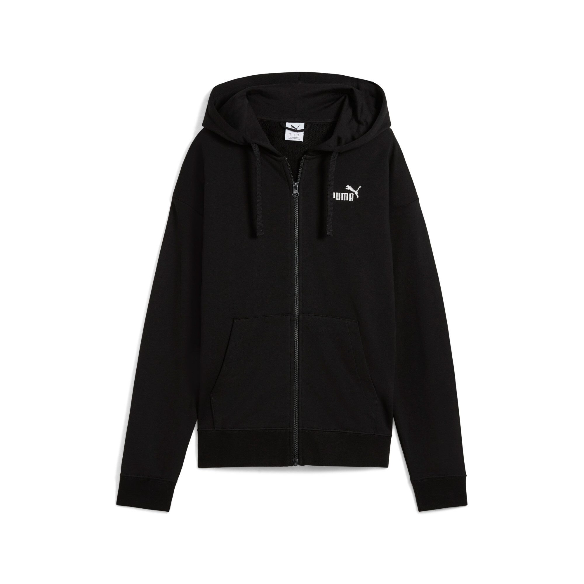 PUMA Kapuzensweatshirt ESS SMALL NO 1 LOGO COMFORT FULL-ZIP HOODIE TR mit verstellbarer Kapuze, mit Kängurutasche, komfortable Passform