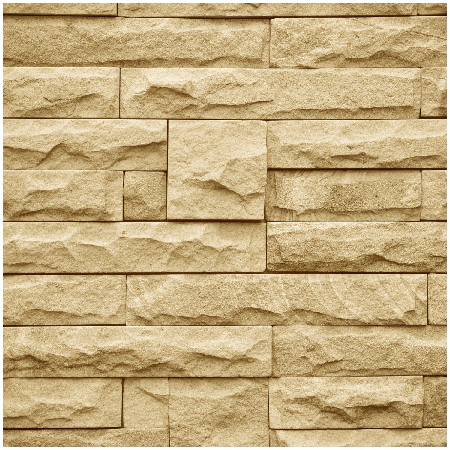 Wallario Memoboard Steinwand gelb