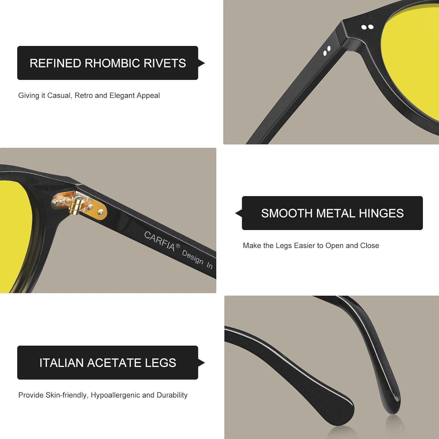 LuxusKollektion Retrosonnenbrille Sonnenbrille Herren polarisiert UV400 Vintage Matt Schwarze Rahmen