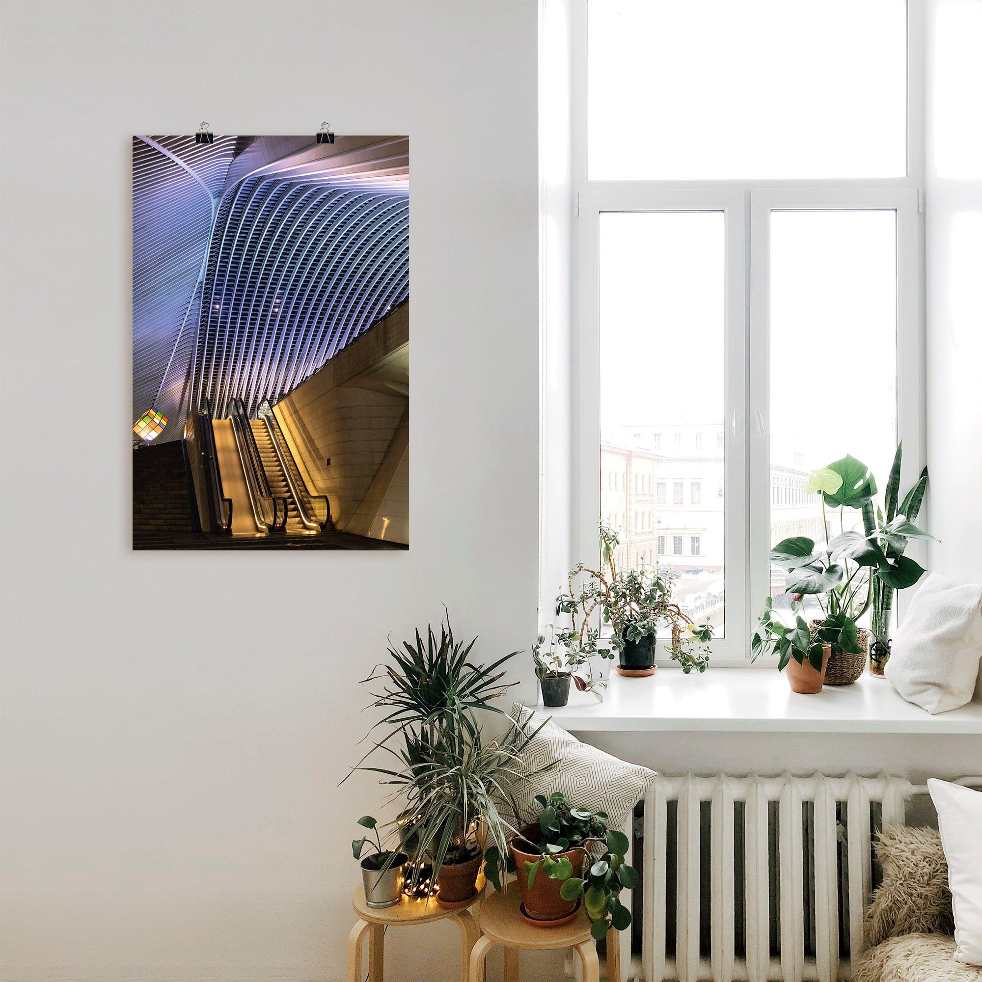 Artland Wandbild »Bahnhofsaufgang«, Gebäude (1 Stück), in vielen Größen & Produktarten - Alubild / Outdoorbild für den Außenbereich, Leinwandbild, Poster, Wandaufkleber / Wandtattoo auch für Badezimmer geeignet-kaufen