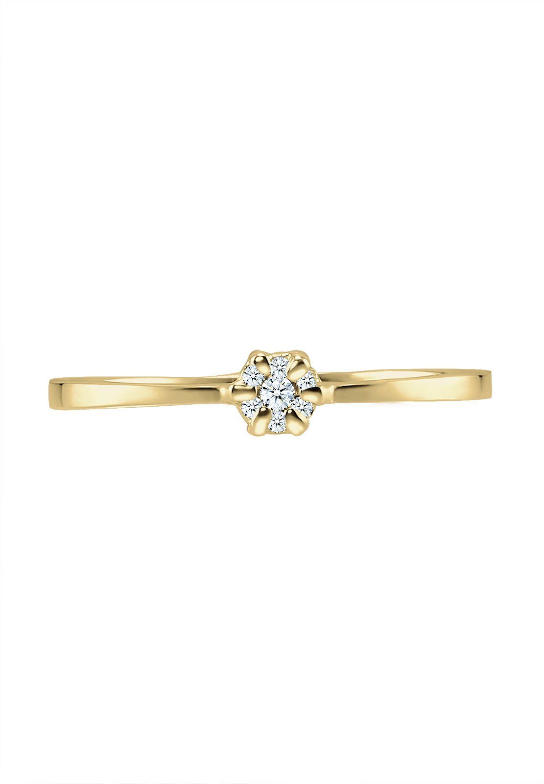 Elli DIAMONDS Verlobungsring Verlobungsring Blume Diamant Weiß (0.045ct) 37 günstig online kaufen