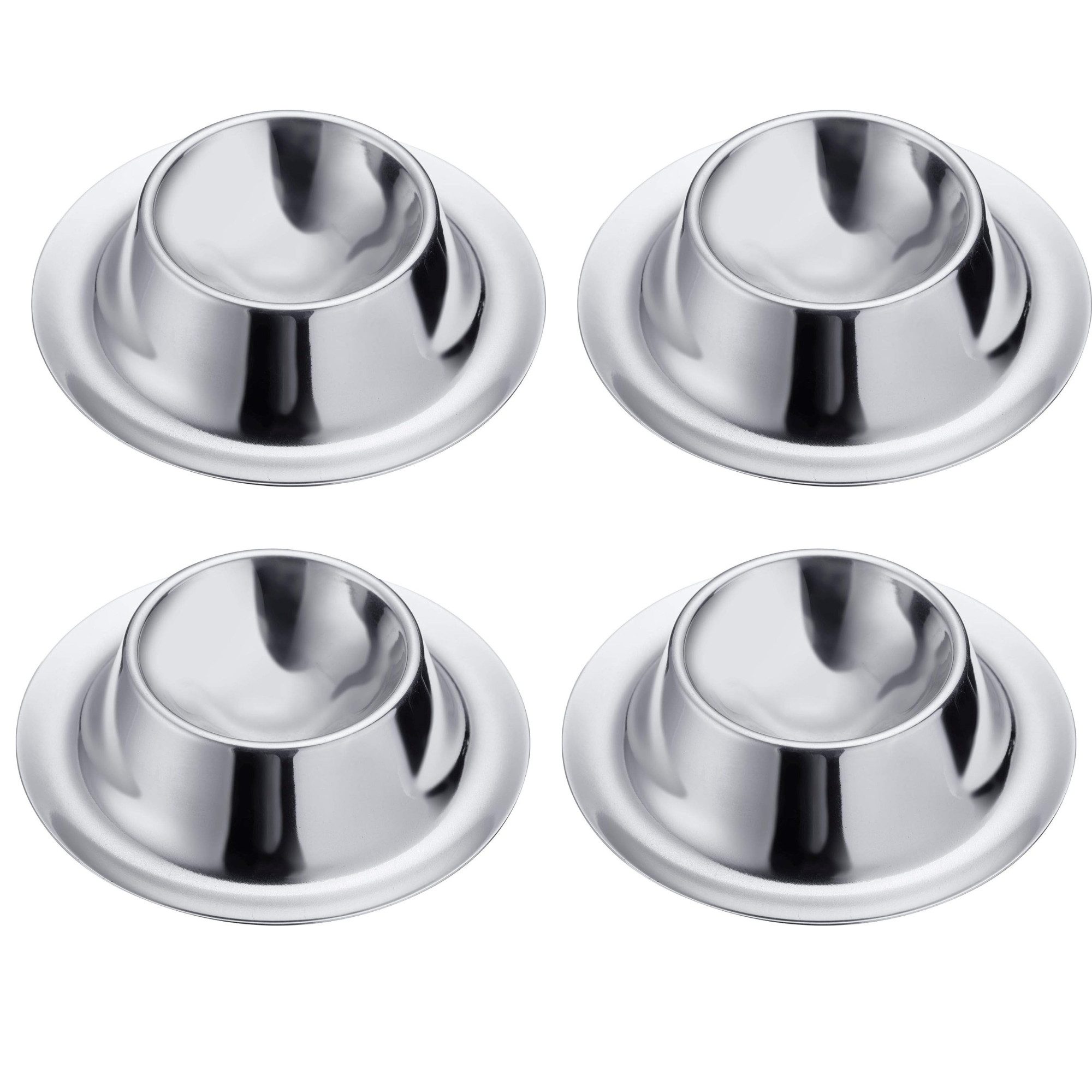 Eierbecher 4 Stk., rund, stapelbar, ø 8,5 cm, Silber