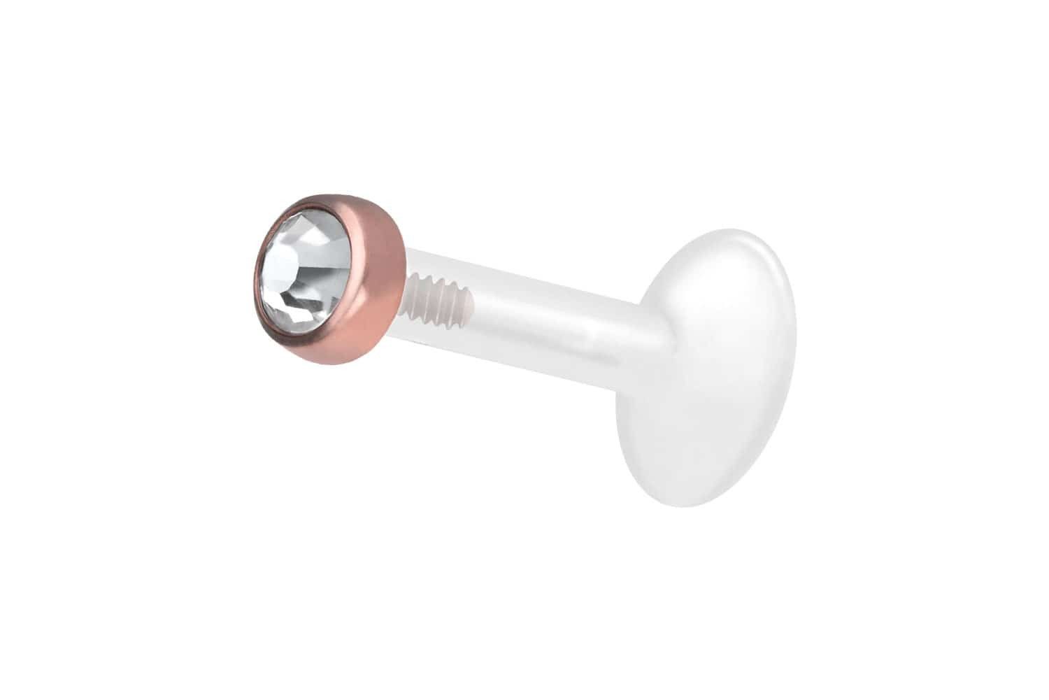 PIERCINGLINE Piercing-Set PTFE Labret mit Innengewinde + Titan-Aufsatz KRIS günstig online kaufen