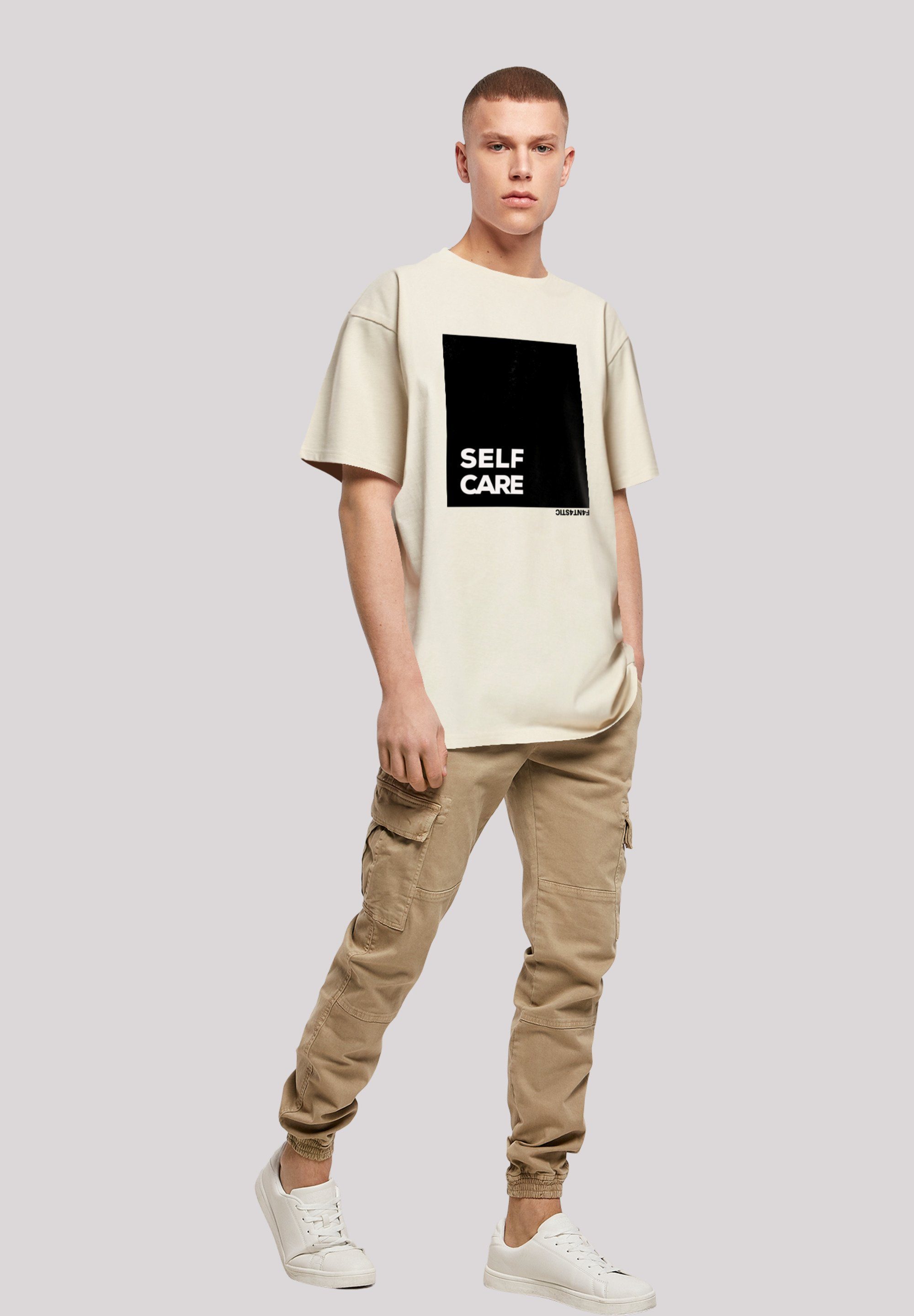 F4NT4STIC T-Shirt SELF sand TEE CARE Print OVERSIZE