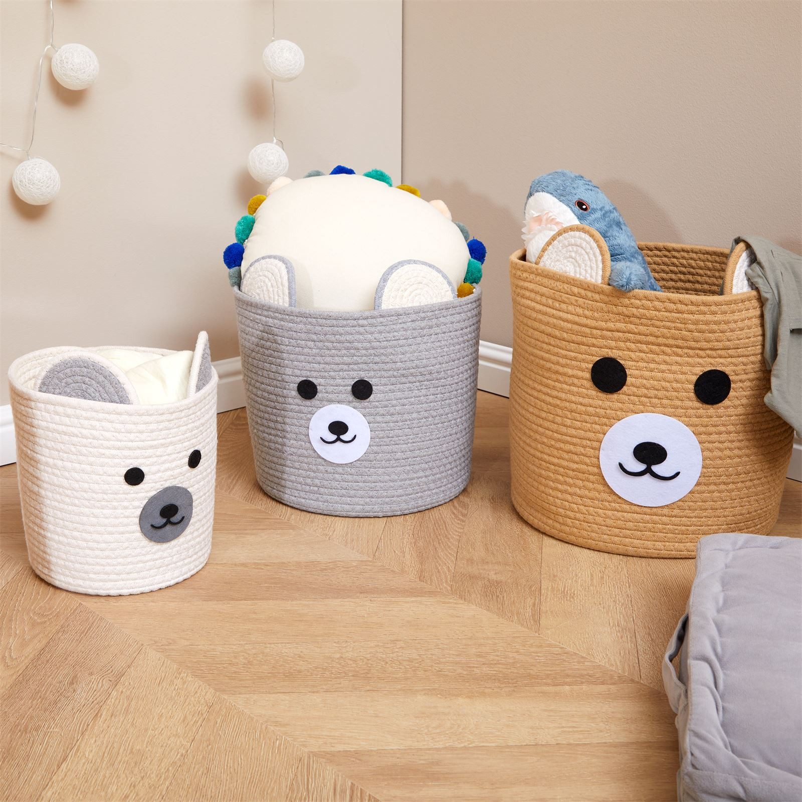 IDIMEX Aufbewahrungskorb TANKA (Set), Kinderzimmer Aufbewahrungskorb 3er Set Spielzeugaufbewahrung – Bild 4 von 5