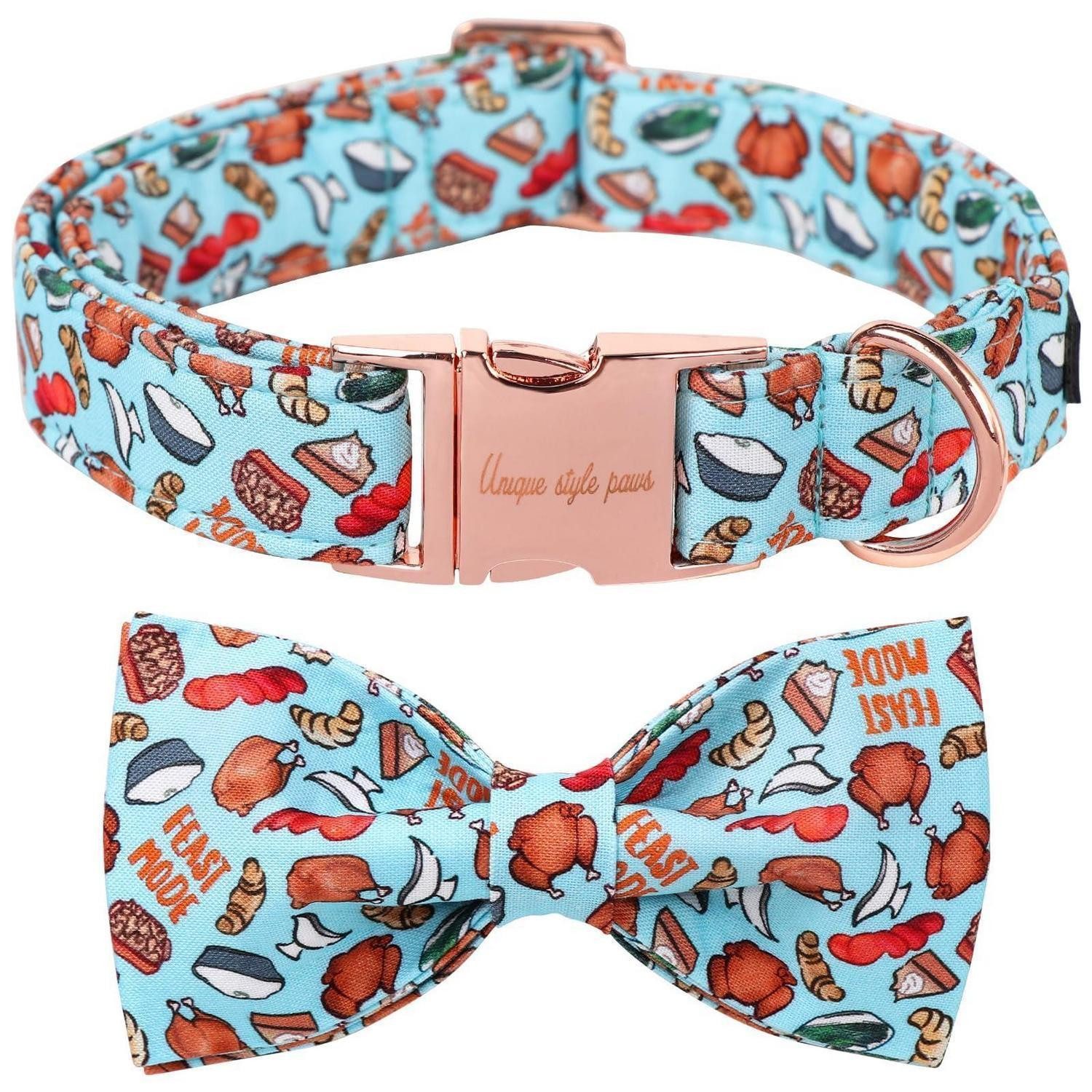 LuxusKollektion Hundefliege Hundehalsband mit Fliege Baumwolle XS, Textil