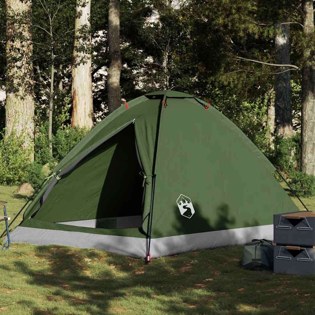 vidaXL Kuppelzelt Kuppel-Campingzelt 4 Personen Olivgrün Wasserdicht, Personen: 4 (1 tlg)