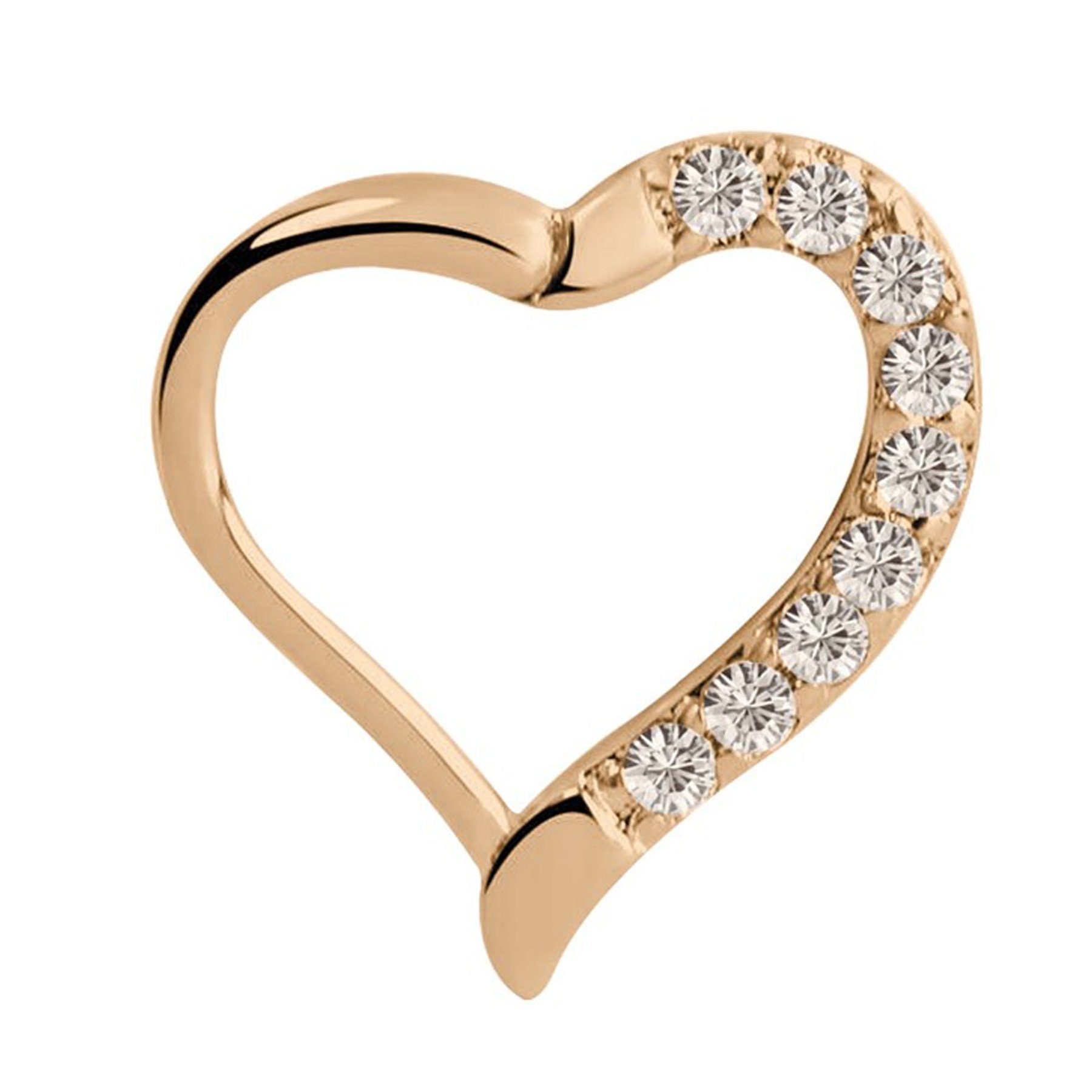 Adelia´s Dehnschnecke Piercing  Ohrpiercing, Mit vielen klaren gefassten Steinen in 1,2 mm Stärke