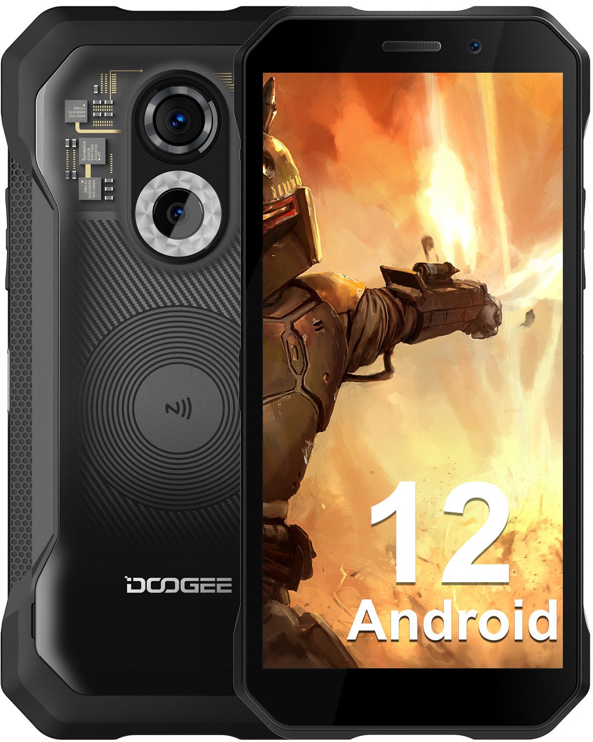 DOOGEE S61PRO Smartphone (6,00 cm/6 Zoll, 8 GB Speicherplatz, 40 MP Kamera, 6.0" IPS, 8GB RAM+128GB ROM, 48MP+20MP Nachtsicht Kamera, NFC)