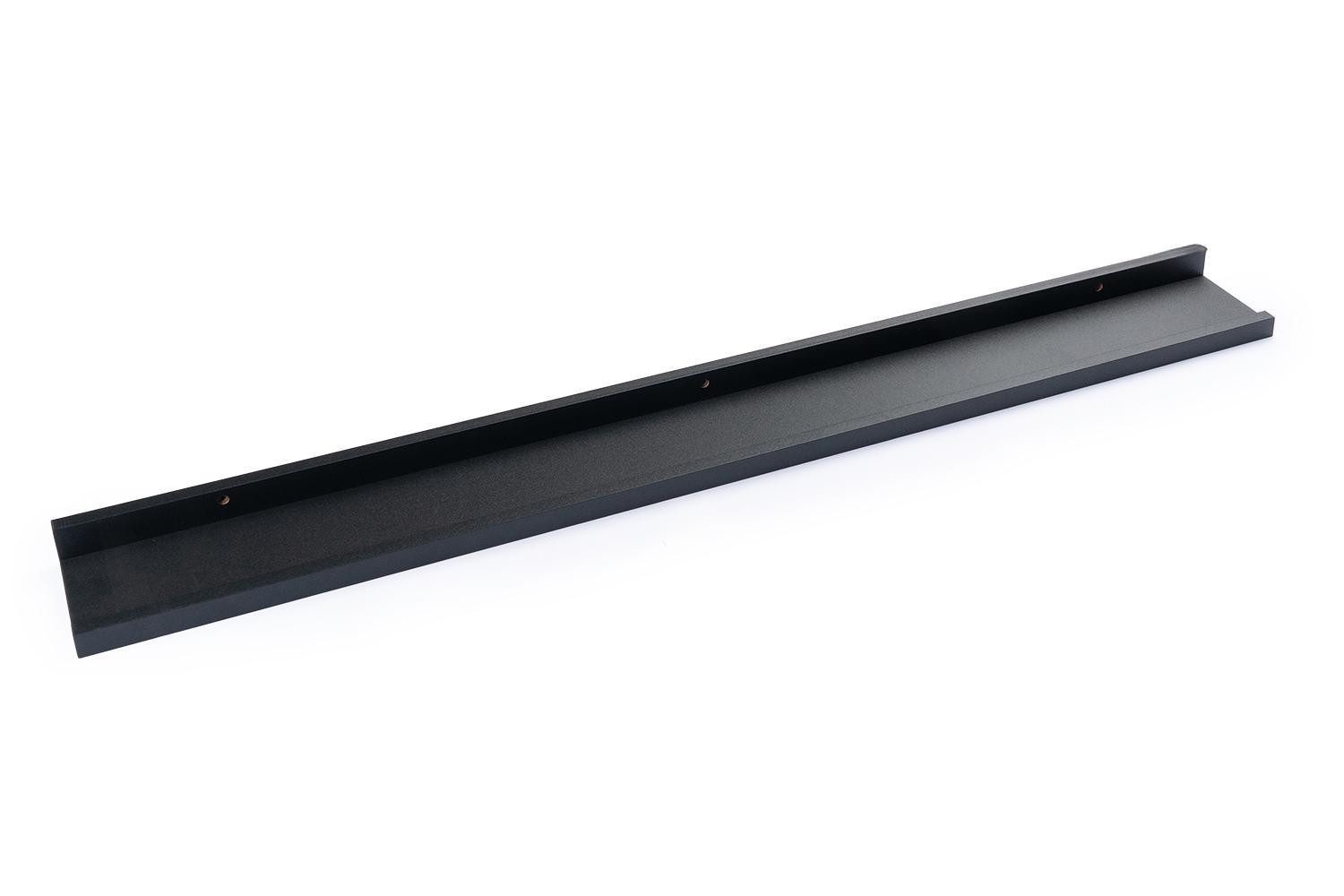 Home4You Wandregal Bilderleiste, Schwarz Matt, PVC, MDF, B 100 x H 10 x T 4 cm