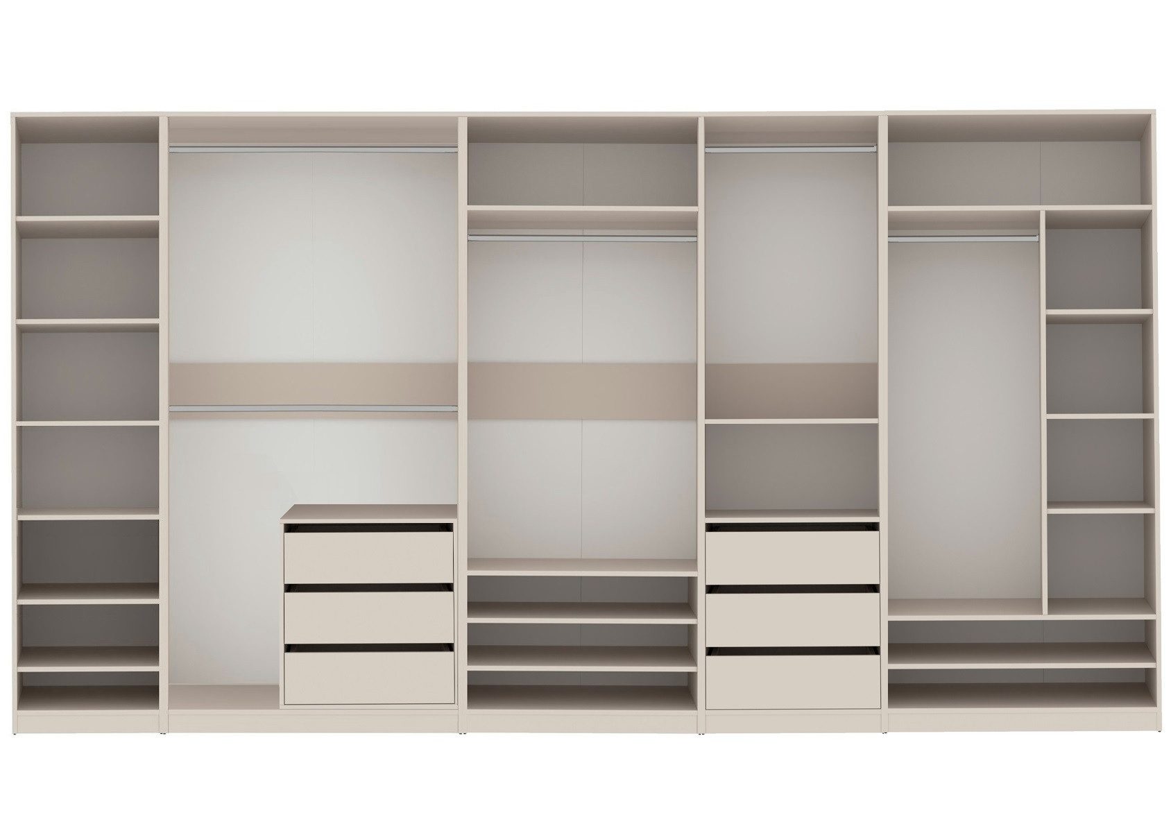 Marmex Möbel Schranksystem TRES SET R großer offener Garderobenschrank bege günstig online kaufen