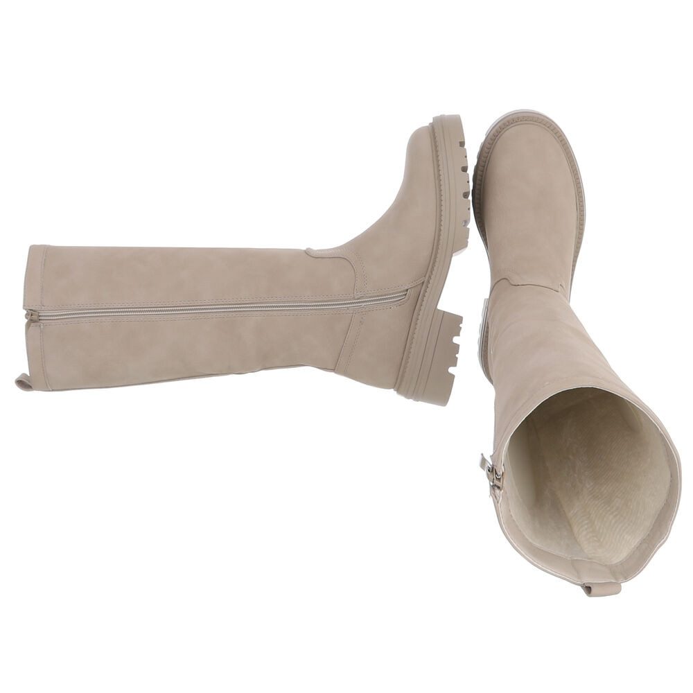 Ital-Design Bequeme Damen Stiefel mit Blockabsatz für Alltag Plateaustiefel günstig online kaufen