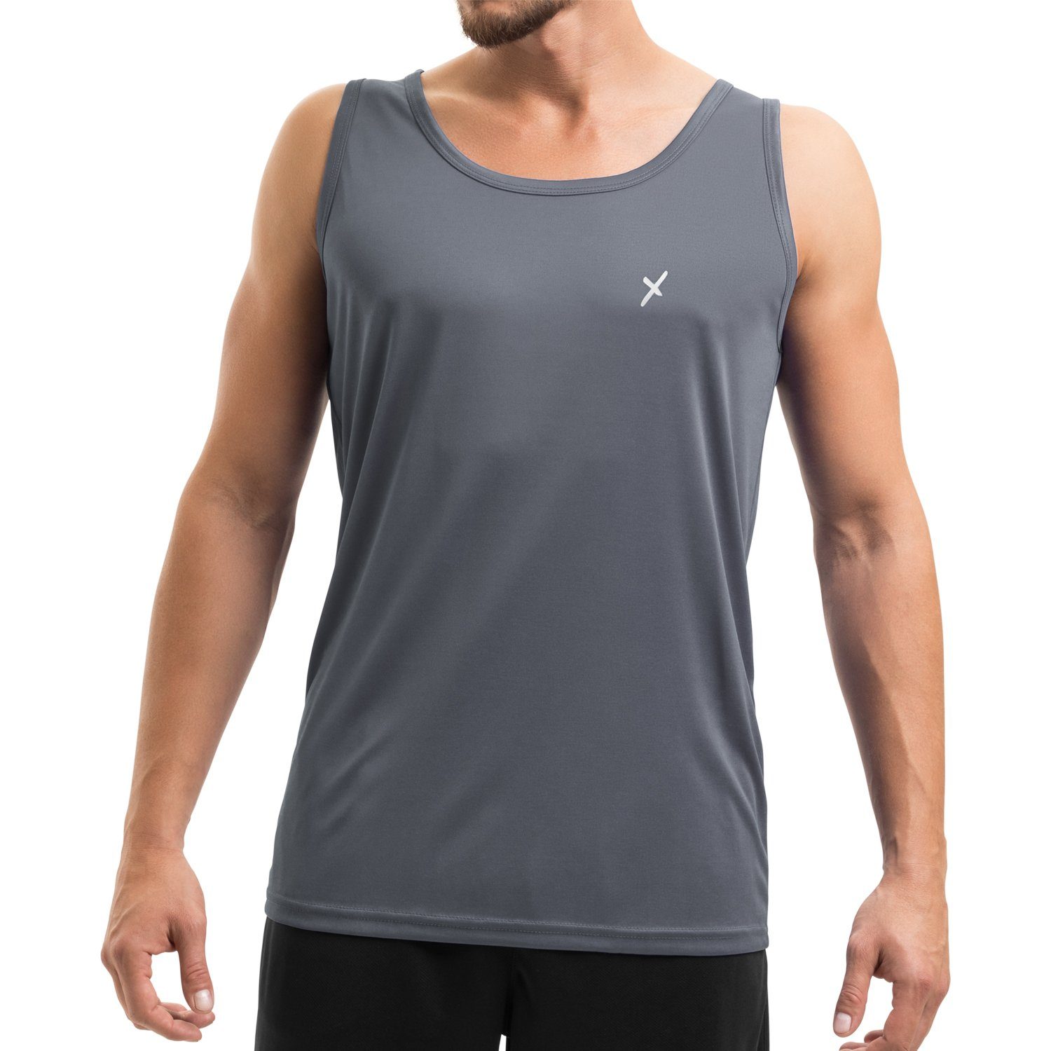 CFLEX Trainingsshirt Herren Sport Shirt Fitness Tanktop Sportswear Collection Grau