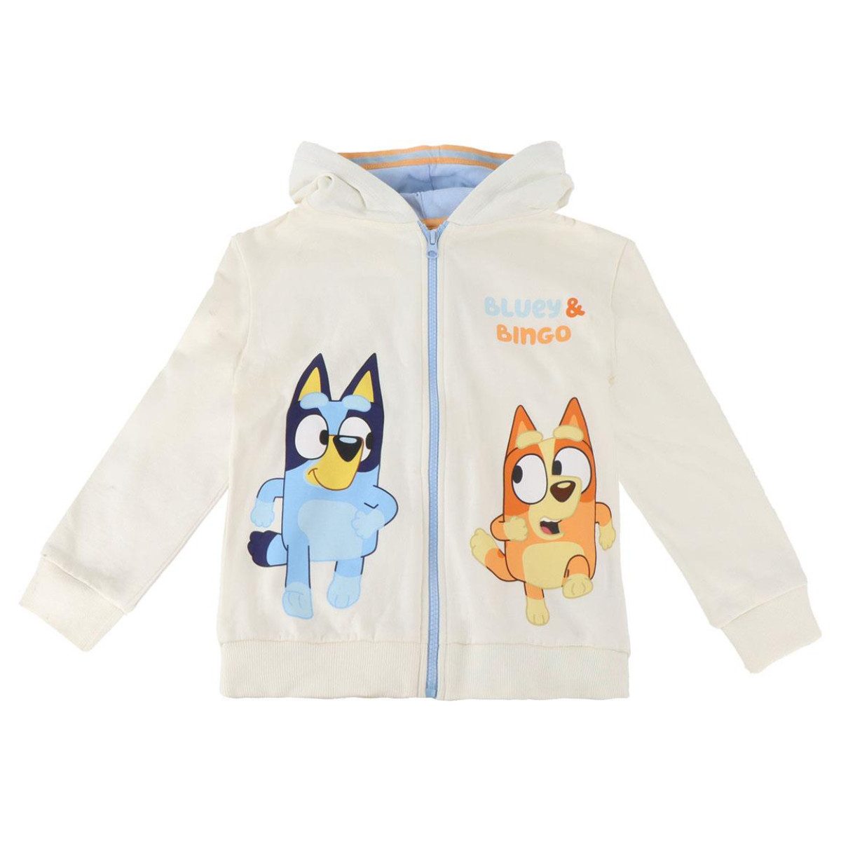 Cerda Kapuzensweatshirt Bluey Kinder Hoodie – Baumwolle Zip Kapuzenpullover Freizeit Unisex