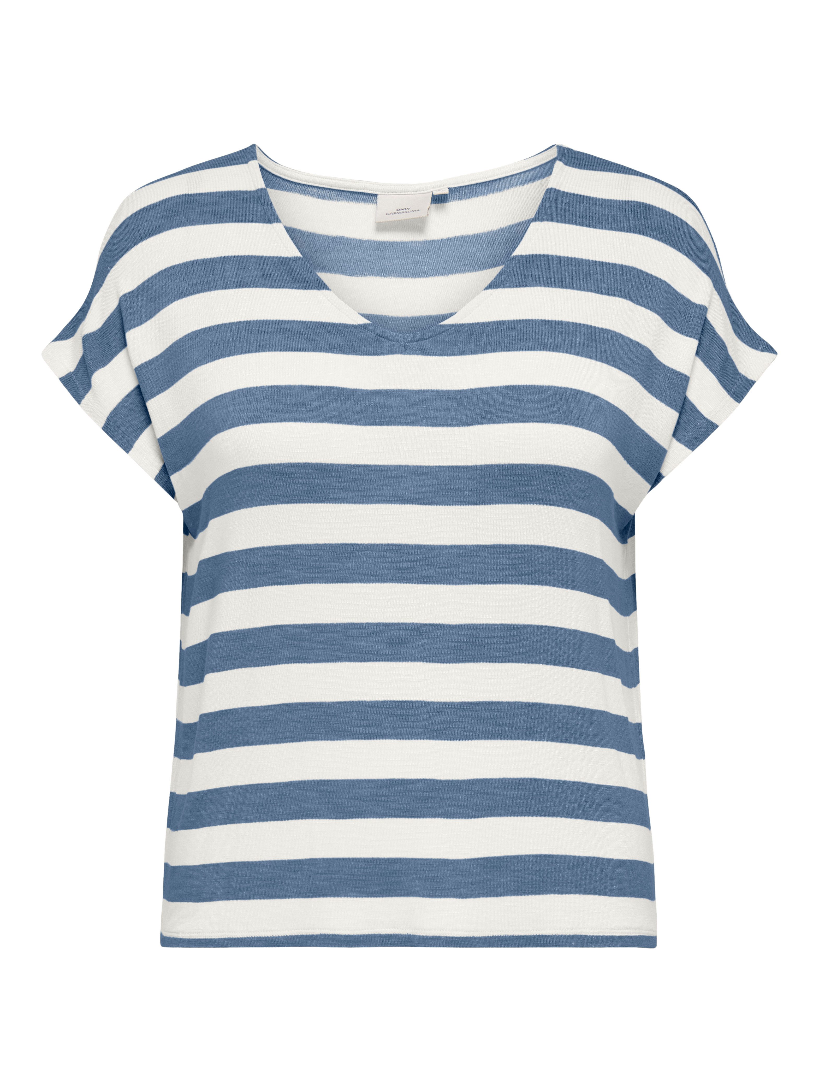 ONLY CARMAKOMA V-Shirt CARLIRA LIFE S/S V-NECK TOP JRS NOOS günstig online kaufen