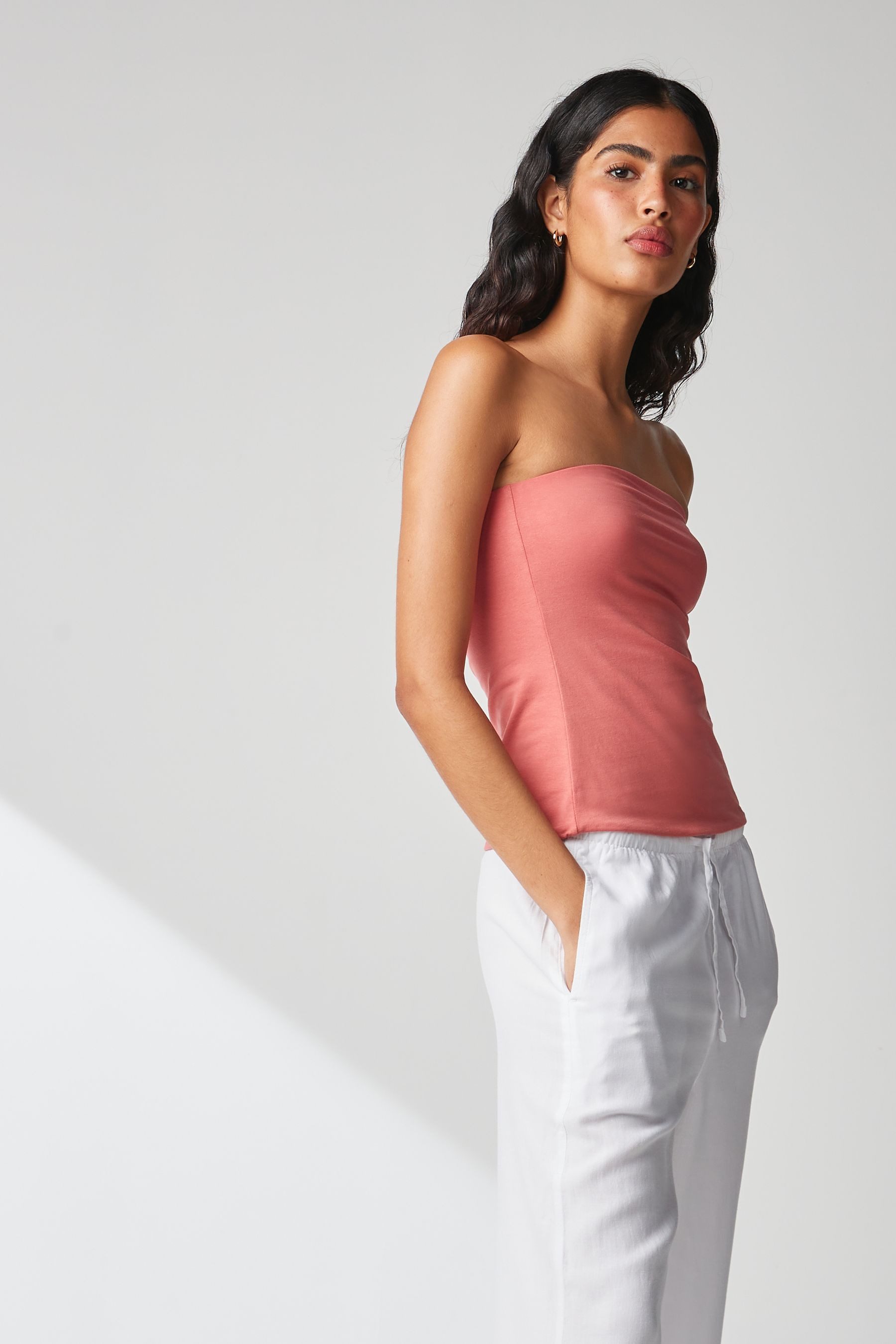 Next Bandeautop Bandeau-Schlauchtop mit hohem Baumwollanteil (1-tlg)