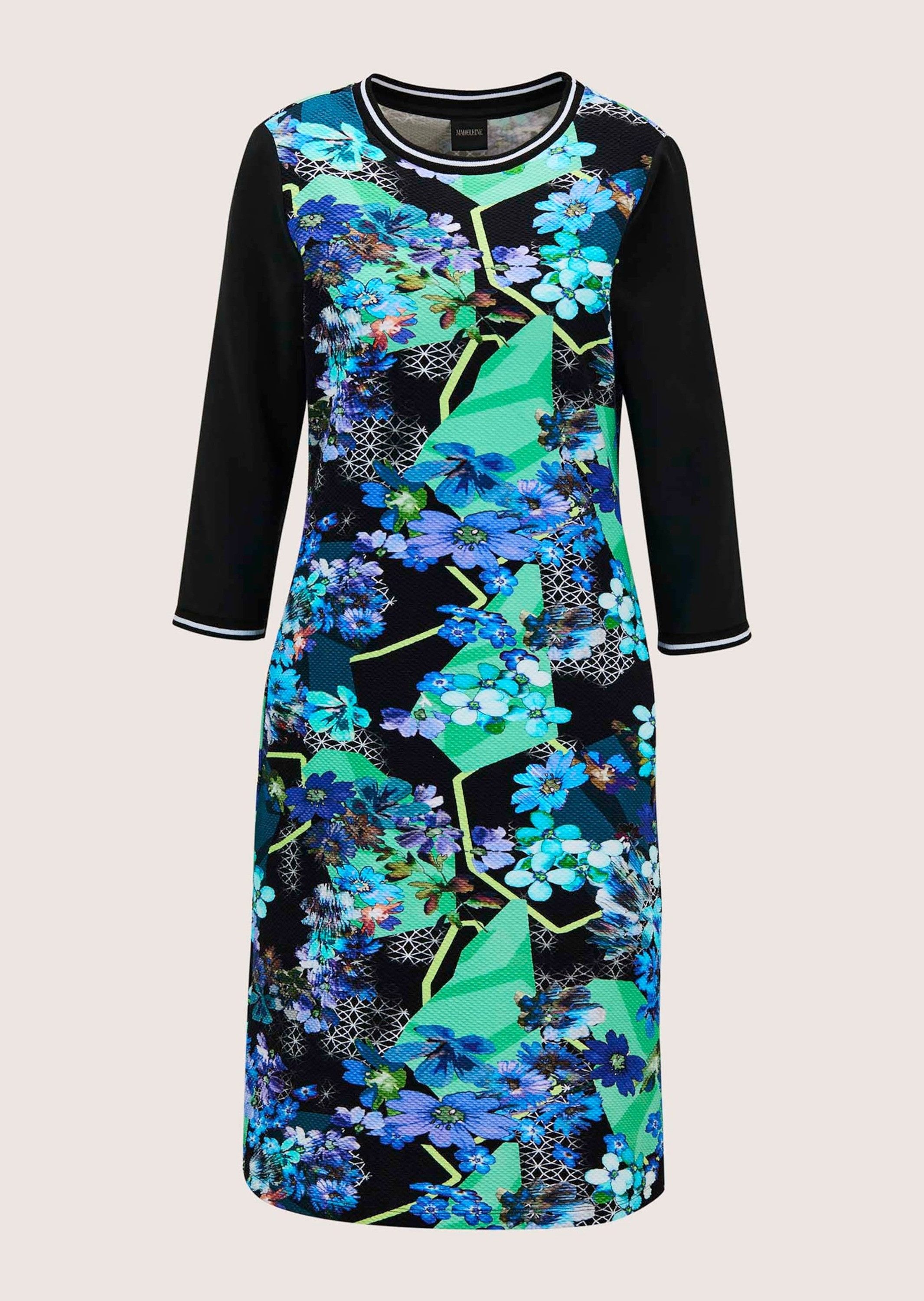 Midikleid Farbenfrohes Jersey-Kleid