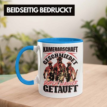 Trendation Tasse Trendation - Feuerwehr Tasse Geschenke Zubehör Lustig Einsatz Geburtstag Spruch Durch Wasser Getauft