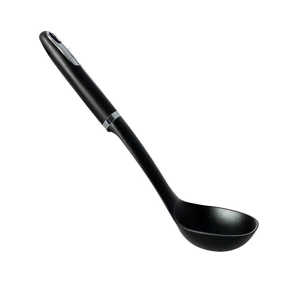 BEM Kochbesteck-Set Küchenhelfer 6-tlg. Set mit drehbarem Standhalter (Küchenset mit Pfannenwender Suppenkelle Spaghettilöffel, Nudellöffel Schneebesen Servierl – Bild 5 von 5