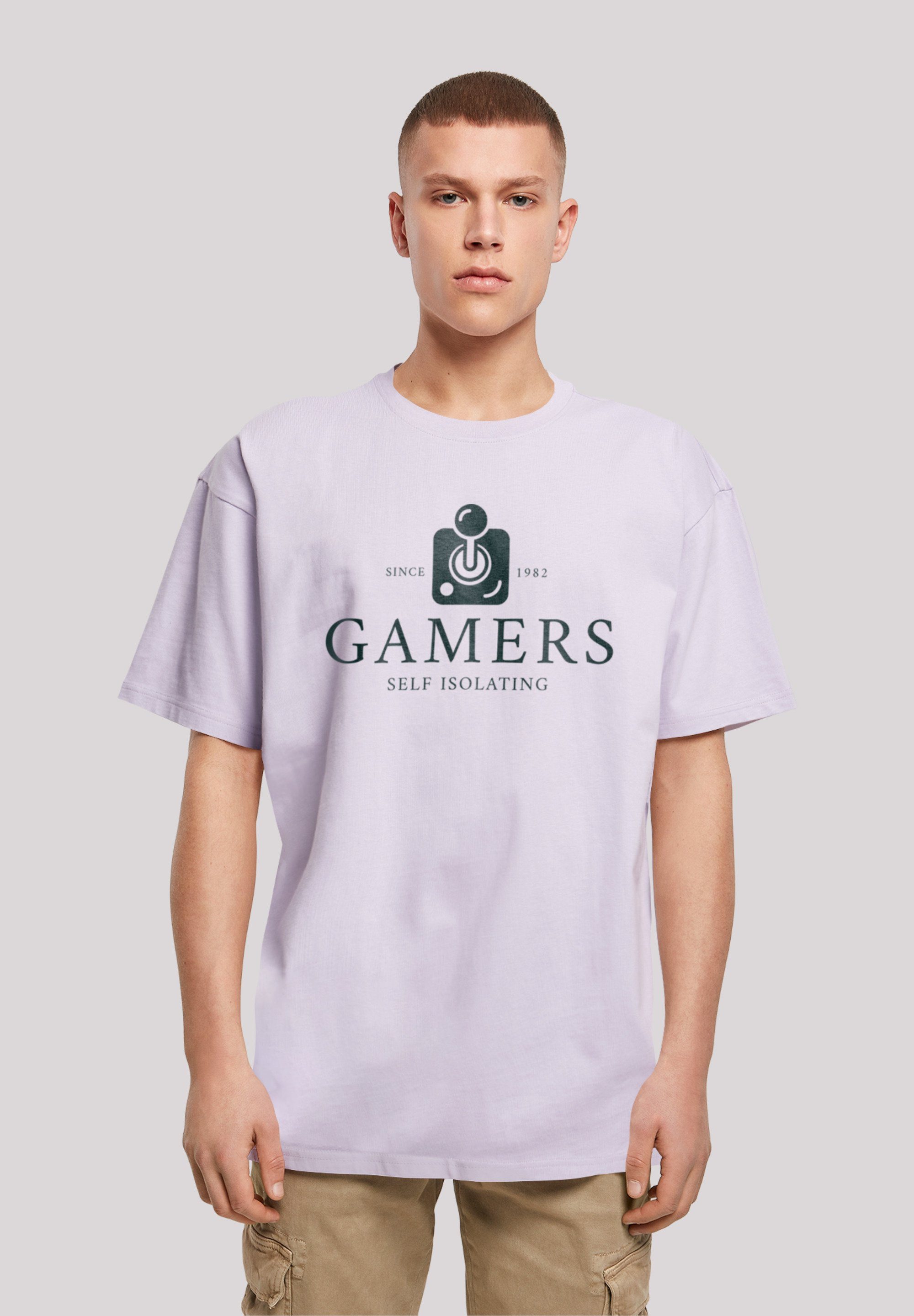 F4NT4STIC T-Shirt Gamers Self Isolating Retro Gaming SEVENSQUARED Print lilac