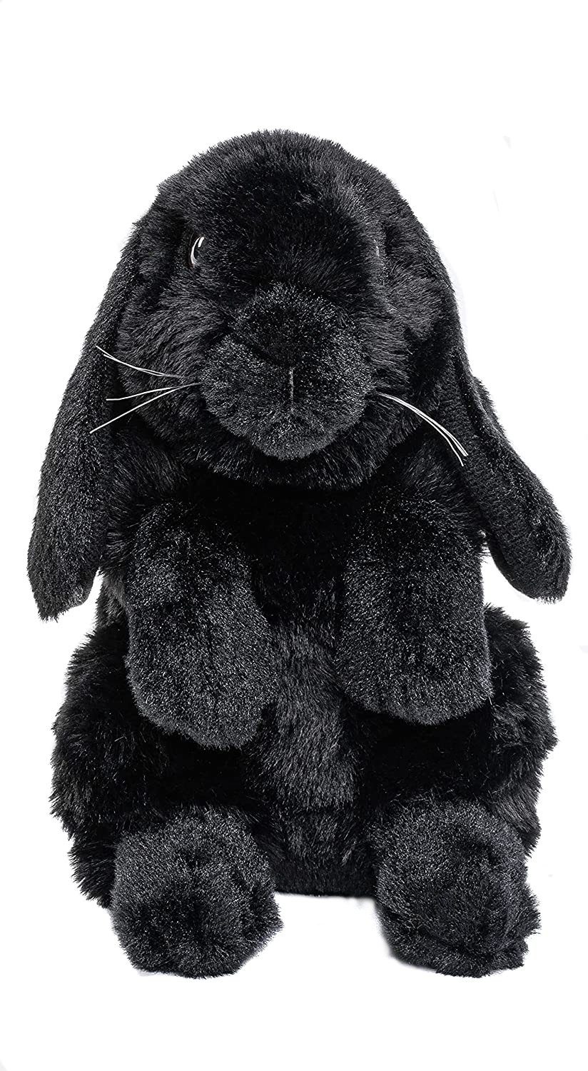 Uni-Toys Kuscheltier Widderkaninchen schwarz - 19 cm - Plüsch-Hase, Kaninch günstig online kaufen