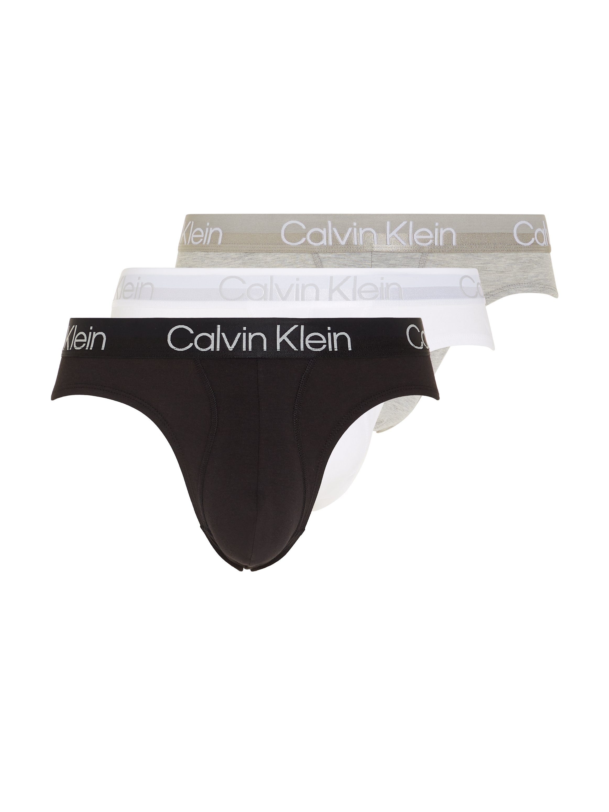 Calvin Klein Underwear Slip (Packung, 3-St) mit Logodruck auf dem Bund