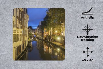 MuchoWow Gaming Mauspad Kanal - Utrecht - Niederlande (1-St), Mousepad mit Rutschfester Unterseite, Gaming, 40x40 cm, XXL, Großes