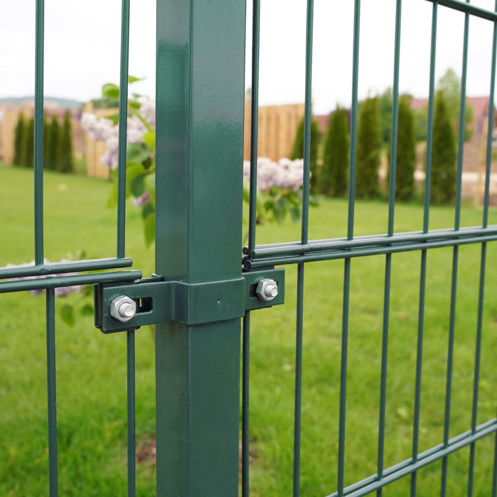 HOME DELUXE Doppelstabmattenzaun DOPPELSTABMATTENZAUN MORATA - Grün, feuerverzinkter Stahl - langlebige Pulverbeschichtung