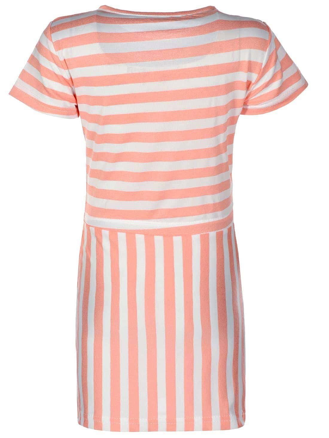 KMISSO Sommerkleid (1-tlg) zu tragen mit Mädchen bequem Lachs Kleid Wendepailletten