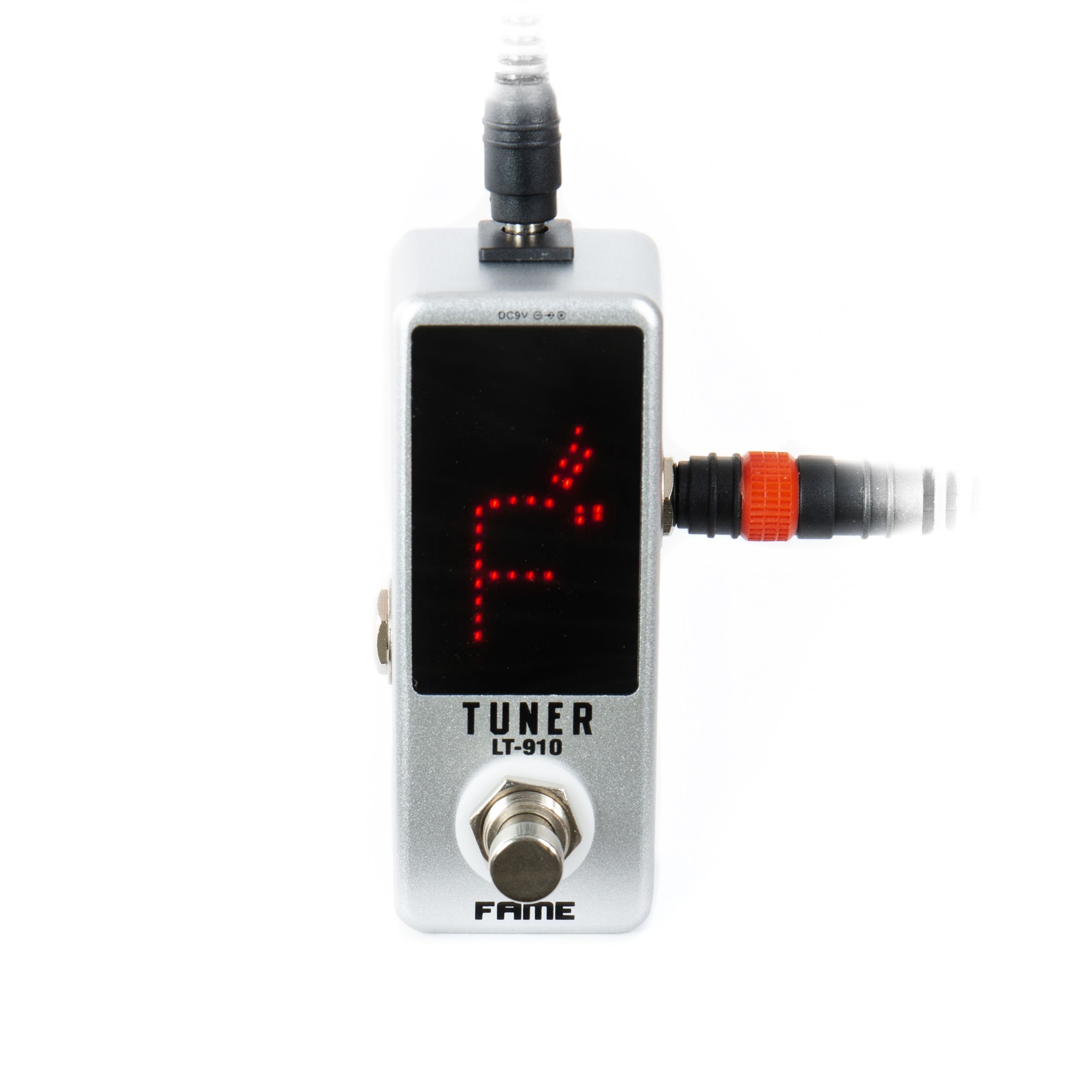 FAME Stimmgerät, (LT-910 Chromatischer Tuner für Gitarren Stimmgenauigkeit +/- 1 Cent LED-Anzeige Silbernes Metallgehäuse Netzteil-Anschluss Mono-Ausgangssignal Gewicht 0.29kg), Chromatischer Tuner, Stimmgenauigkeit +/- 1 Cent, LED-Anzeige