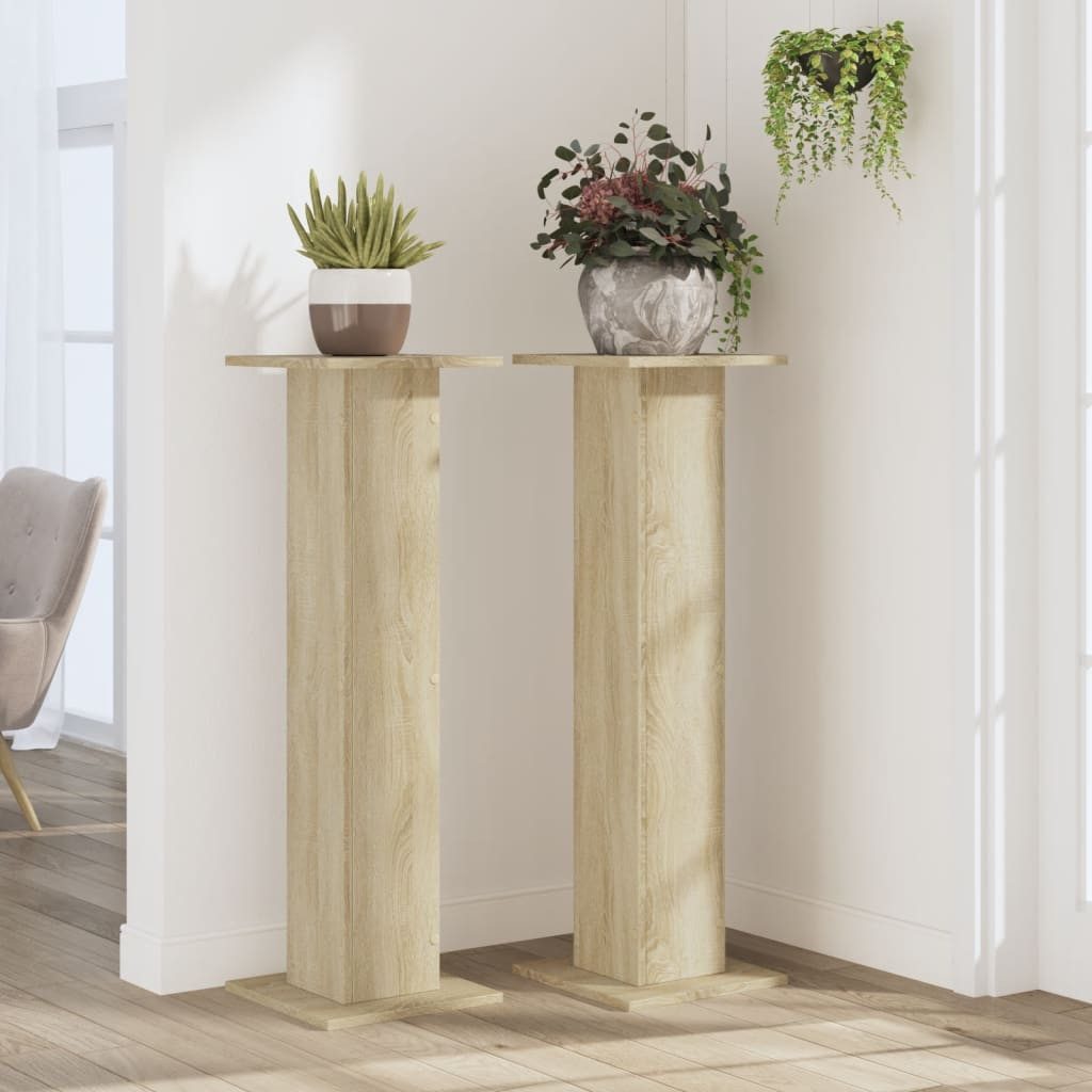 vidaXL Blumenständer Pflanzenständer 2 Stk. Sonoma-Eiche günstig online kaufen