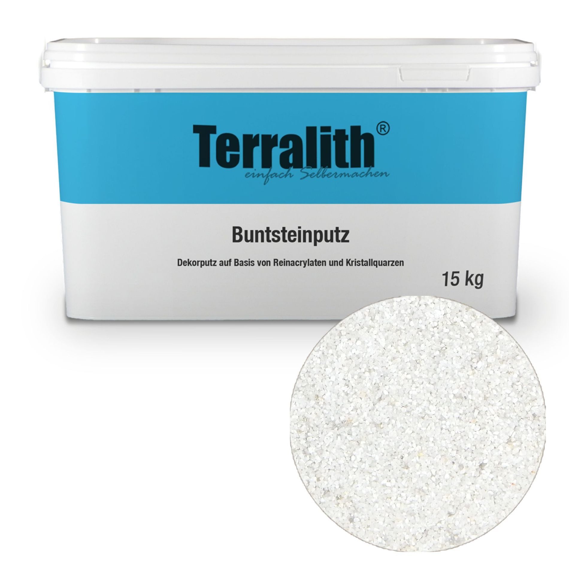 Terralith® Kunstharzputz Buntsteinputz Mosaikputz 2mm -15 kg- BSP124 (Eimer, Verarbeitungsfertig) Dekorationsputz aus Marmor-Granulat bzw. eingefärbter Körnung