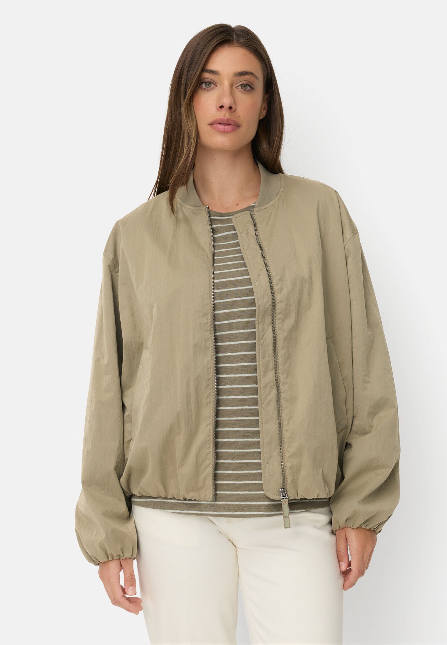 camel active Blouson in Oversize-Passform Langarm Markenlogo